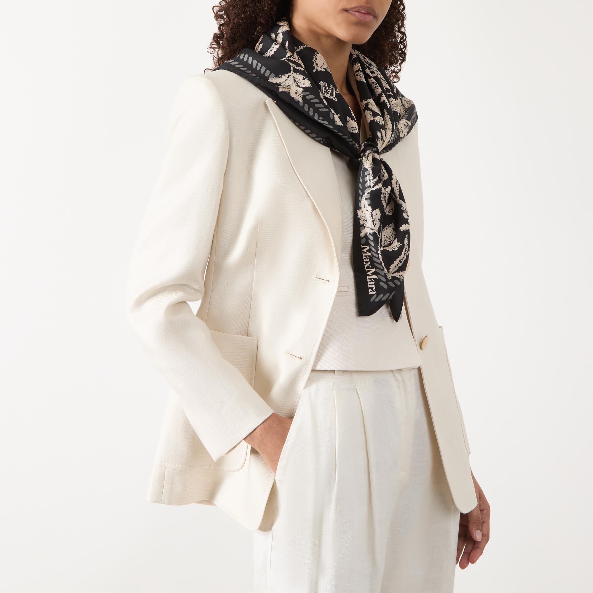 Carre Leaf Silk Square Scarf