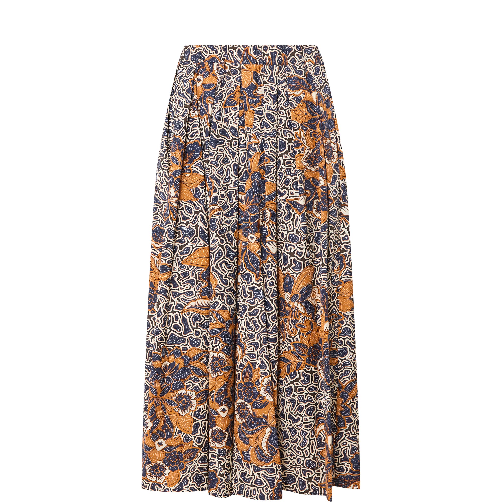 Uomo Printed Pleated Skirt