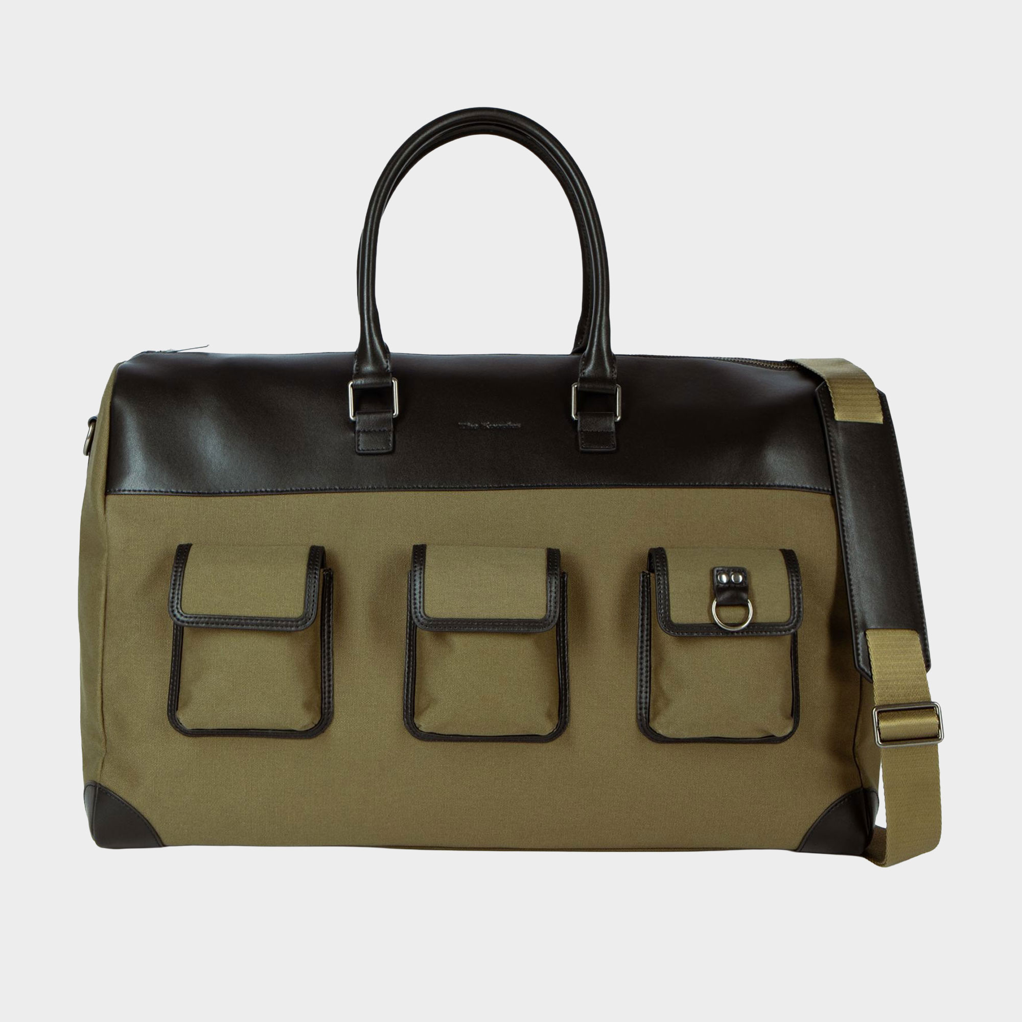 Canvas Leather Trim Weekend Bag