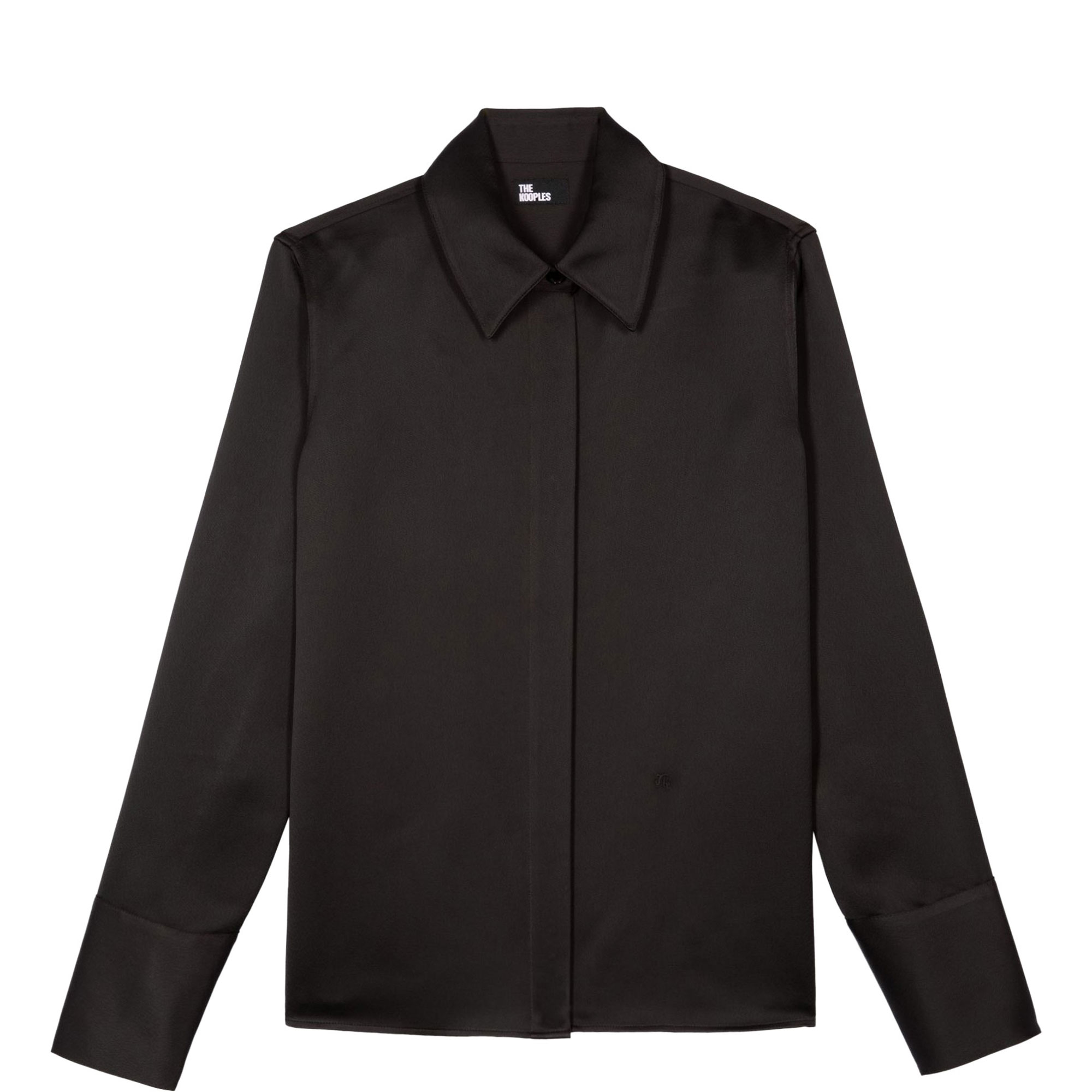 Flared Cuff Satin Shirt