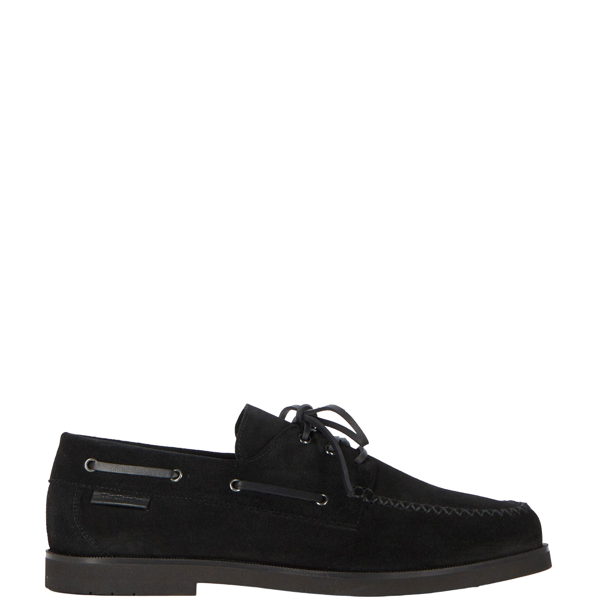 Lace-Up Suede Loafers