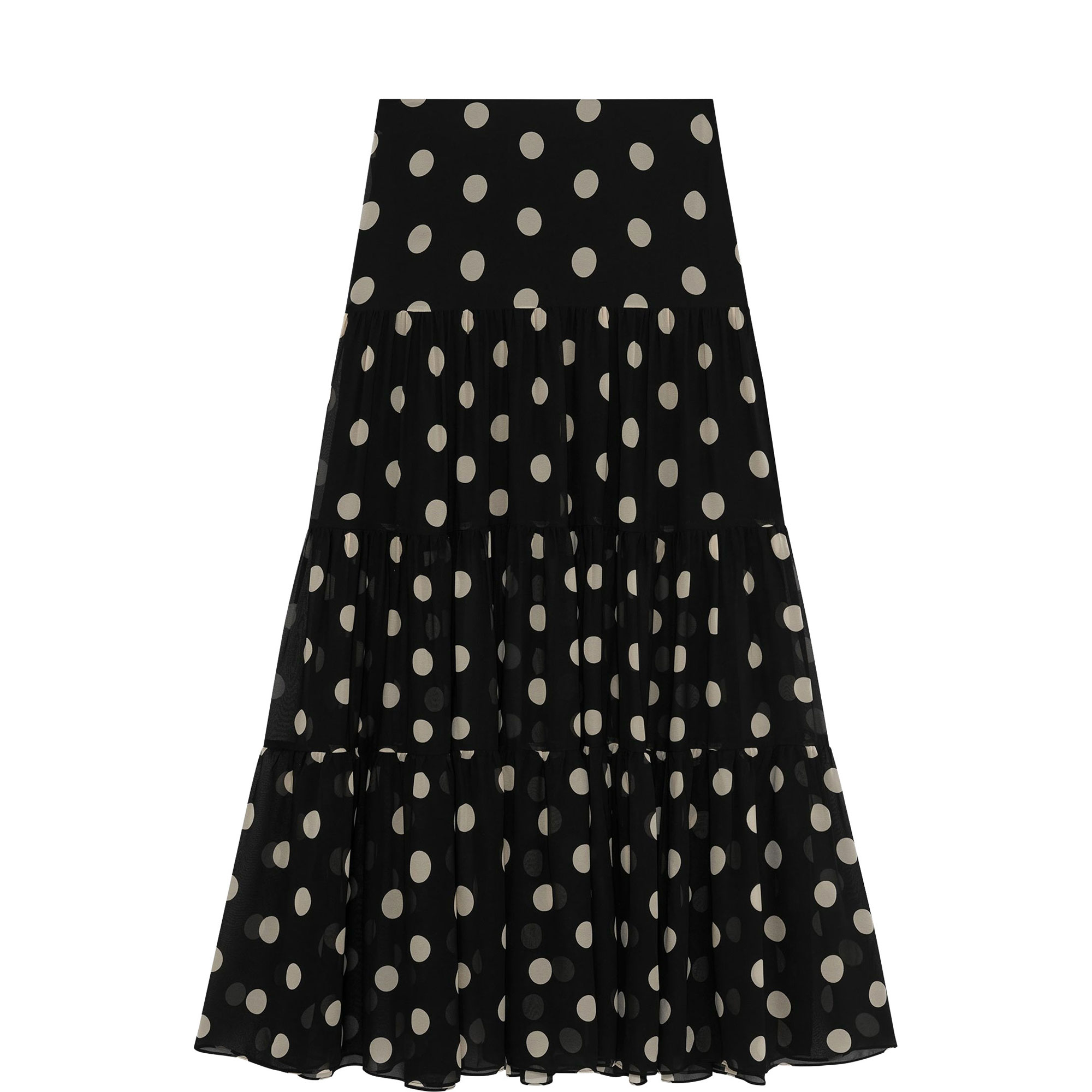 Polka Dot Tiered Skirt