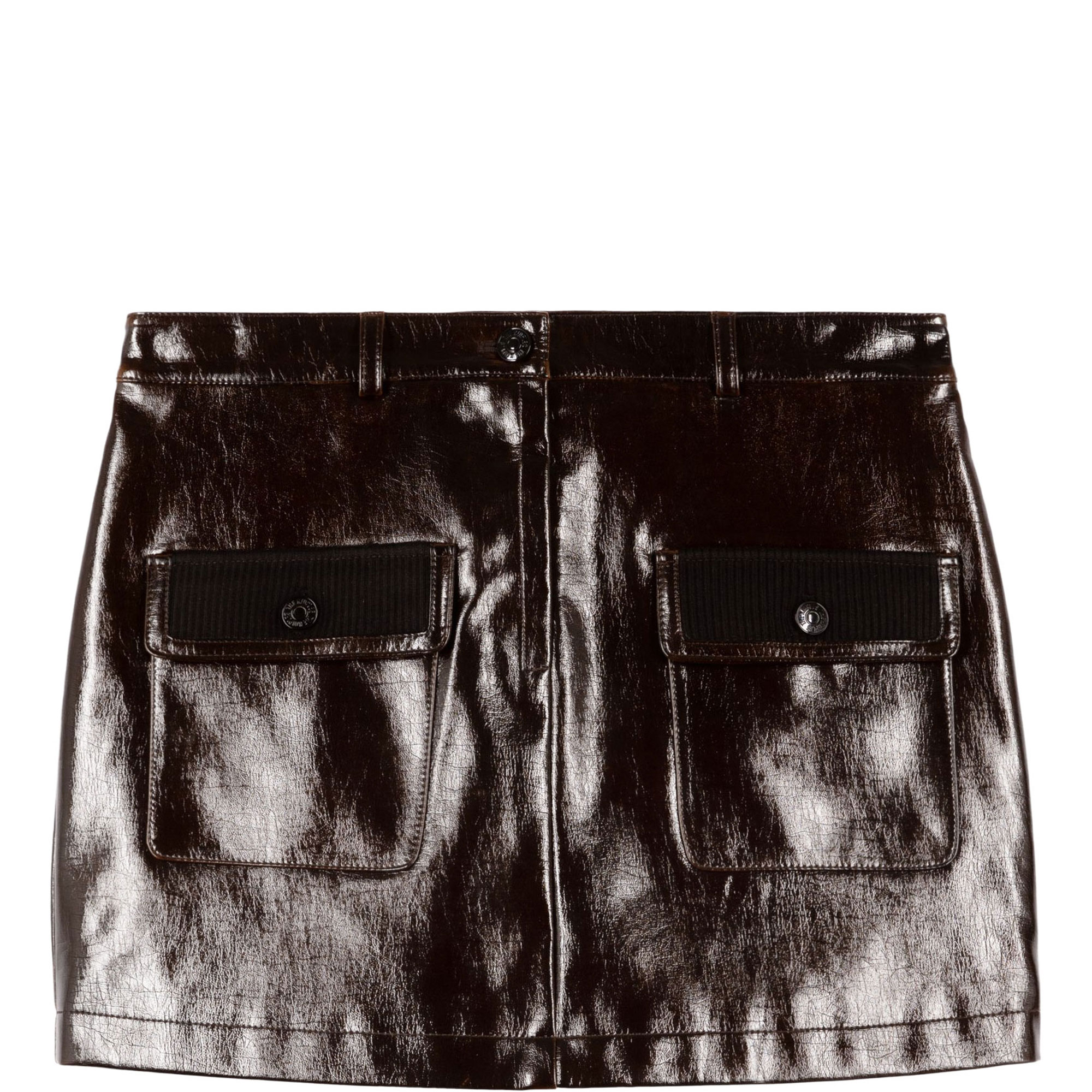 Vinyl Effect Faux Leather Mini Skirt