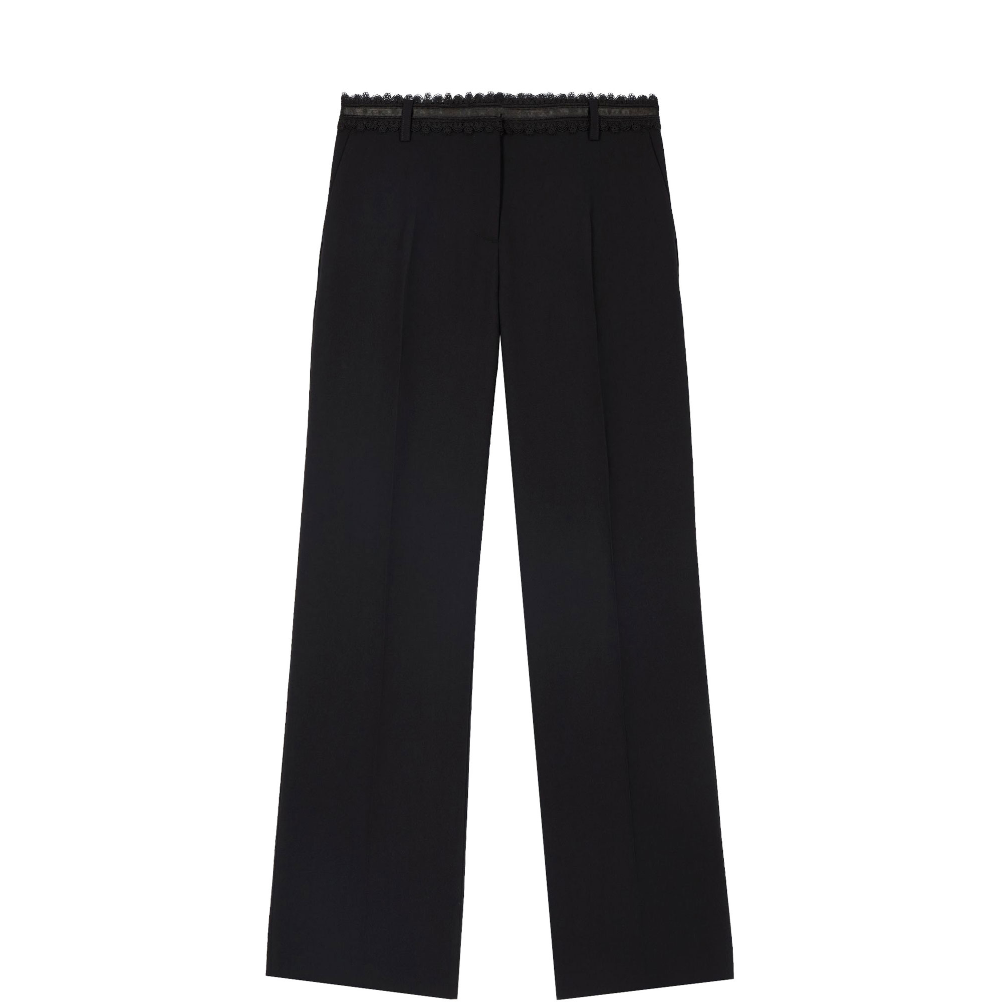 Lace Waist Wide Leg Trousers