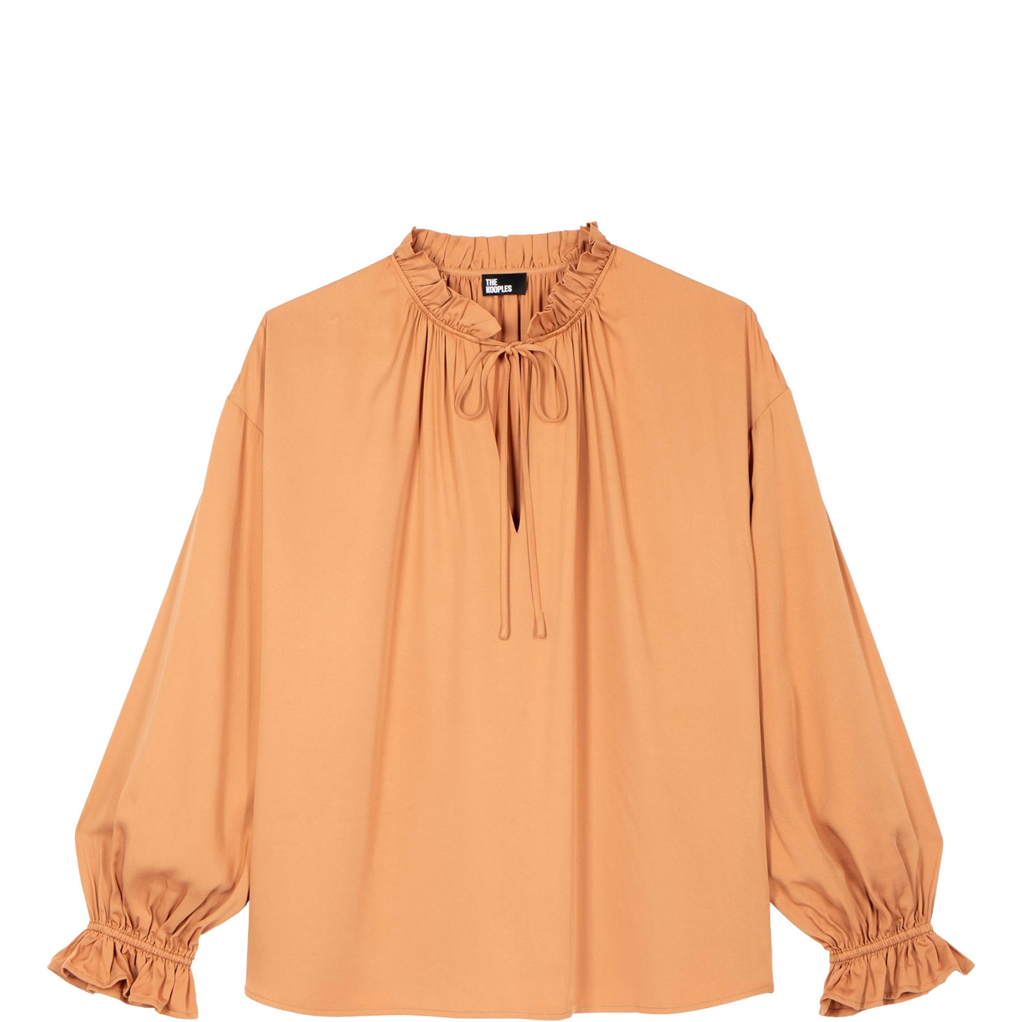 Tie Neck Ruffled Blouse