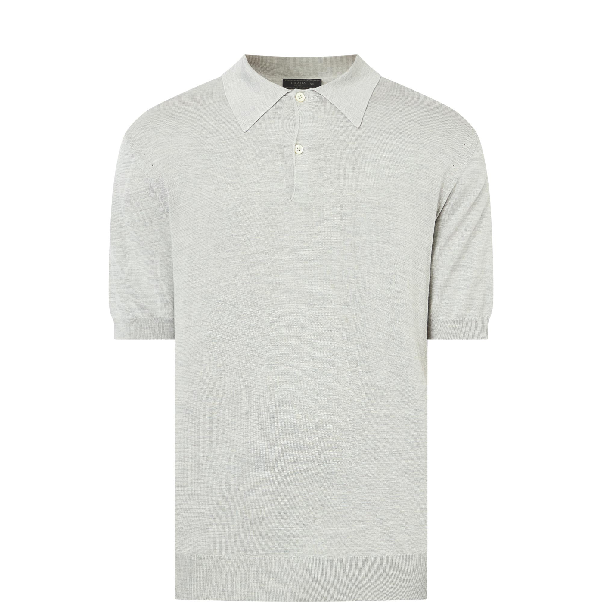 Silk Fine Knit Polo Shirt