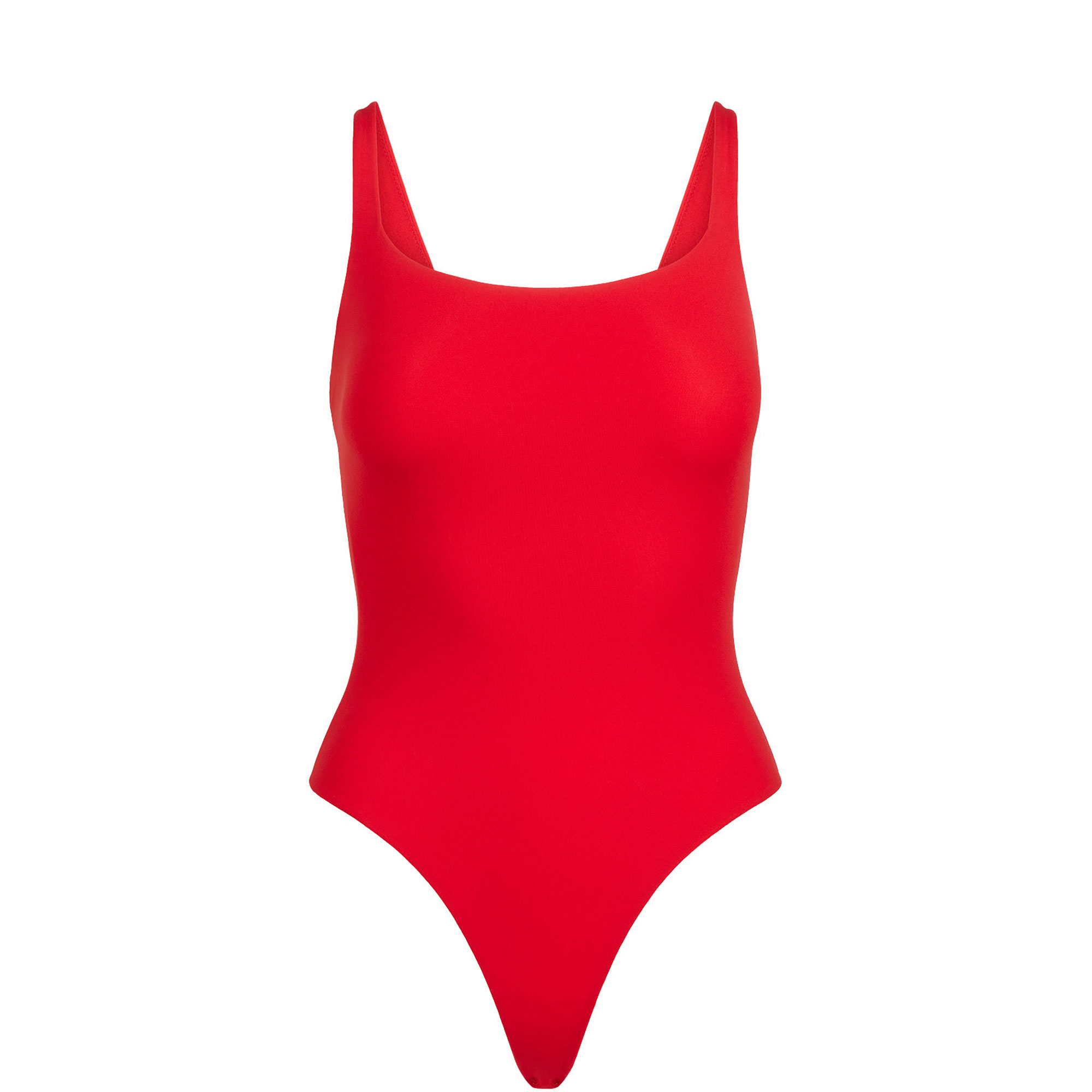 Square Neck Bodysuit Cherry
