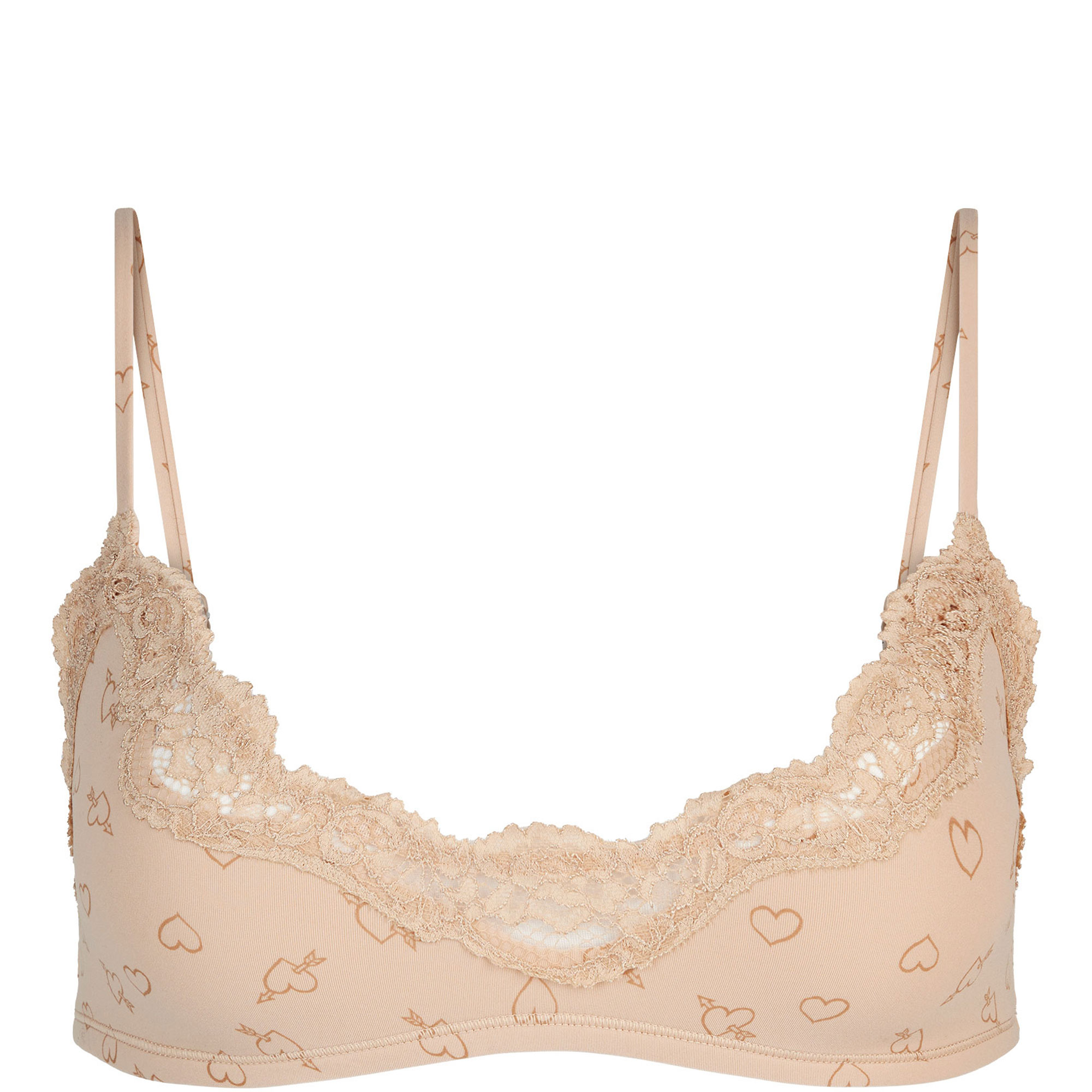 Scoop Bralette Mica Sketched Hearts