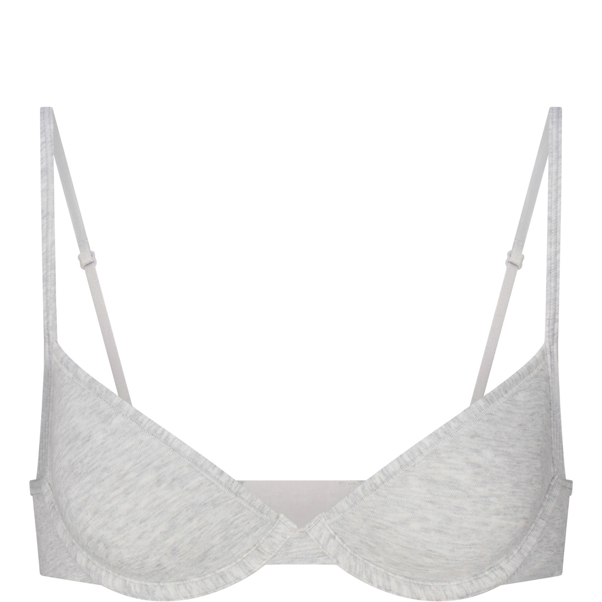 Unlined Demi Bra Light Heather Grey