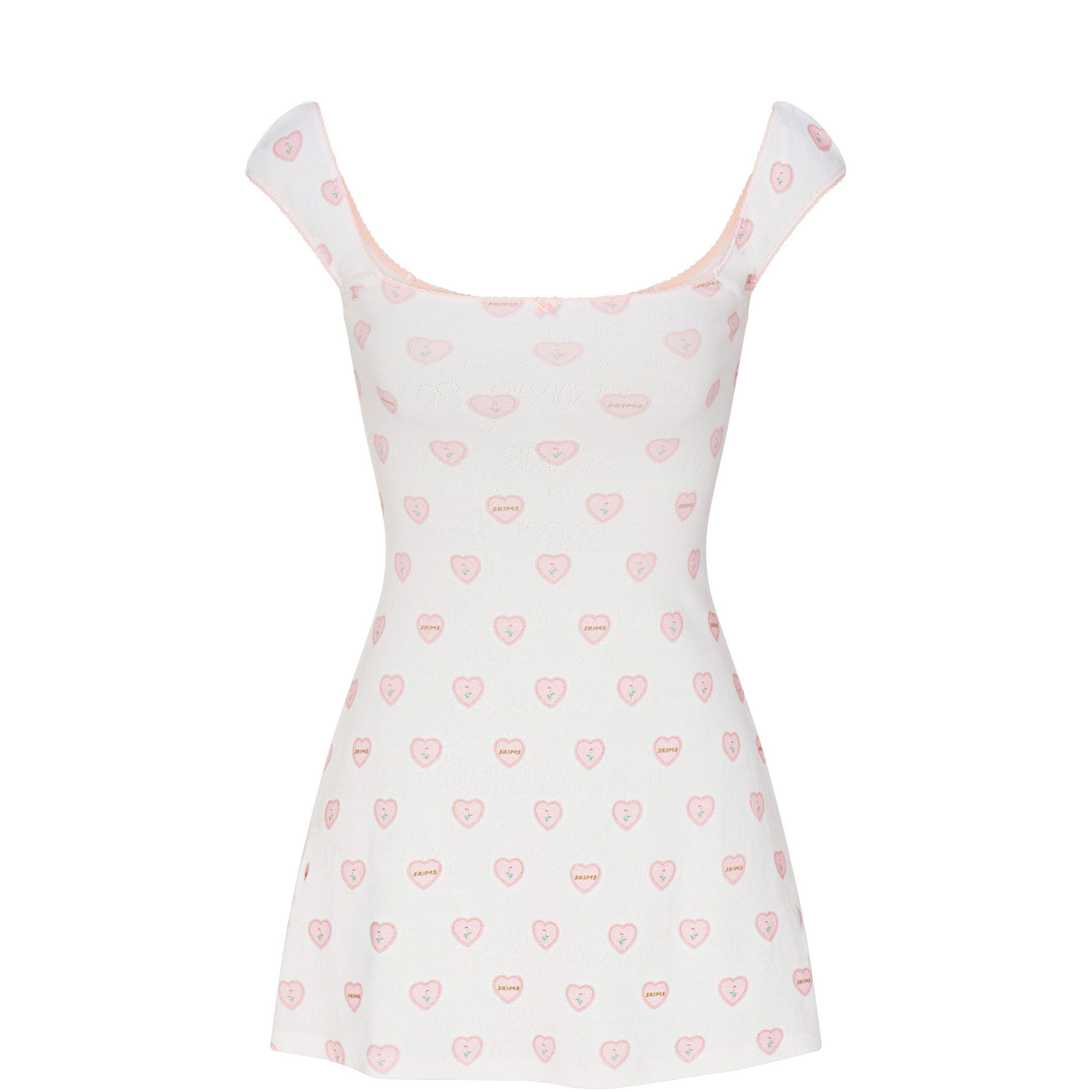 Mini Dress Snow Lace Hearts