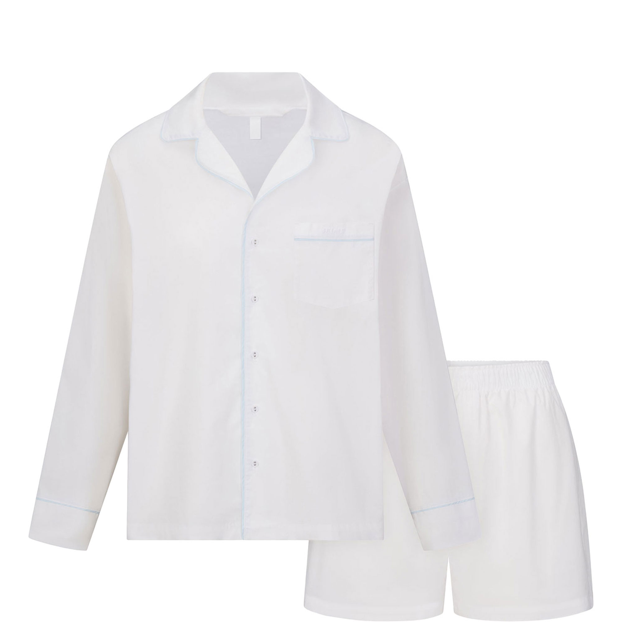 Long Sleeve & Boxer Set Snow Contrast