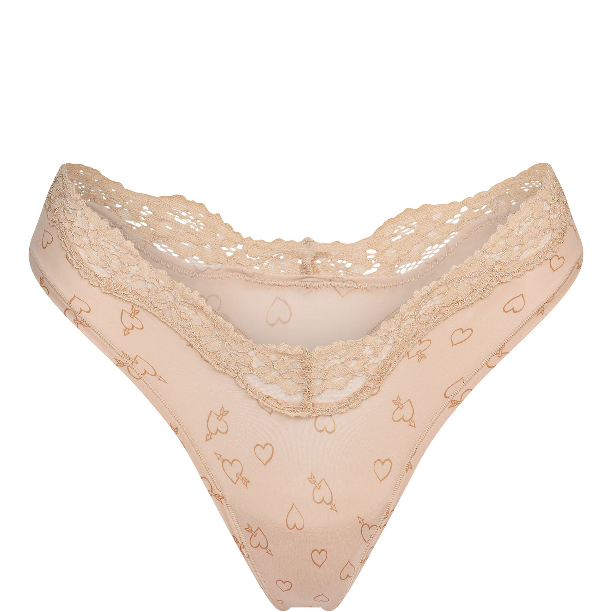 Dipped Thong Mica Sketched Hearts