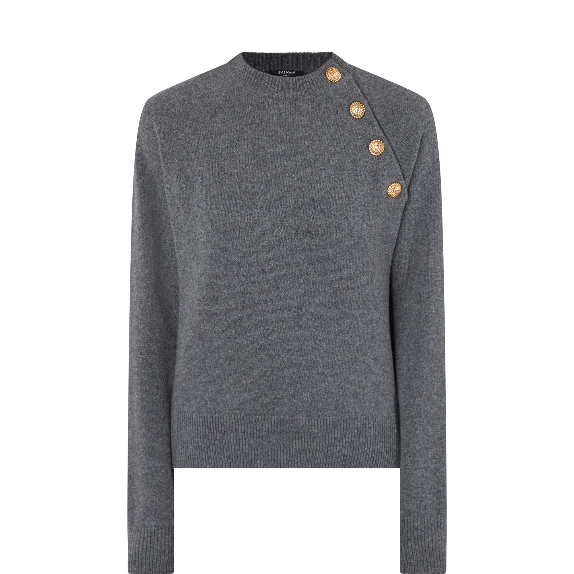Crest Buttoned Sweater