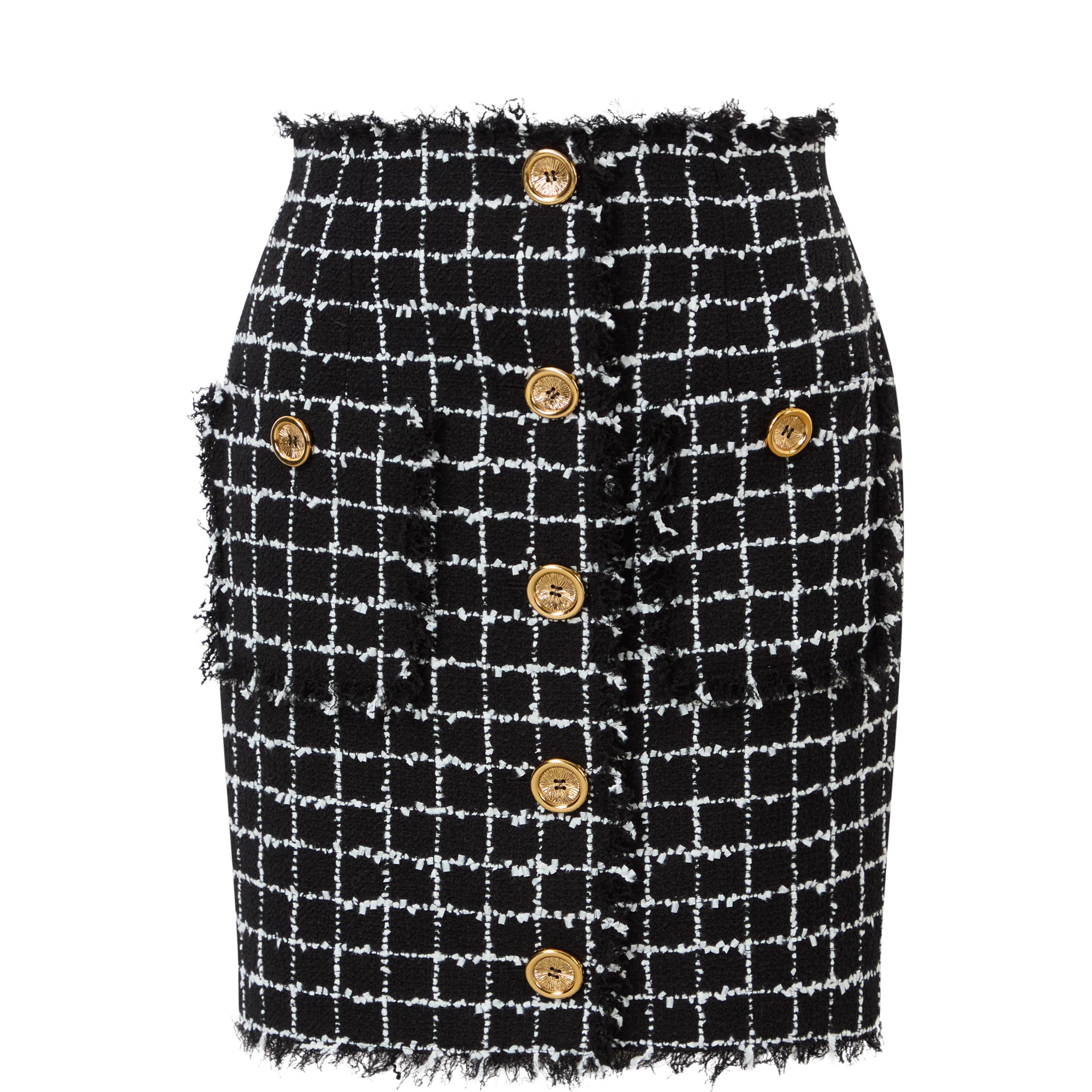 High-Rise Tweed Mini Skirt