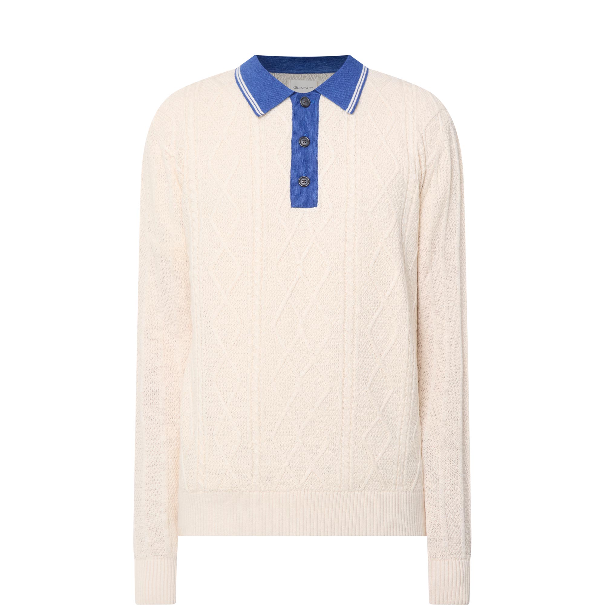 Cable Knit Polo Sweater