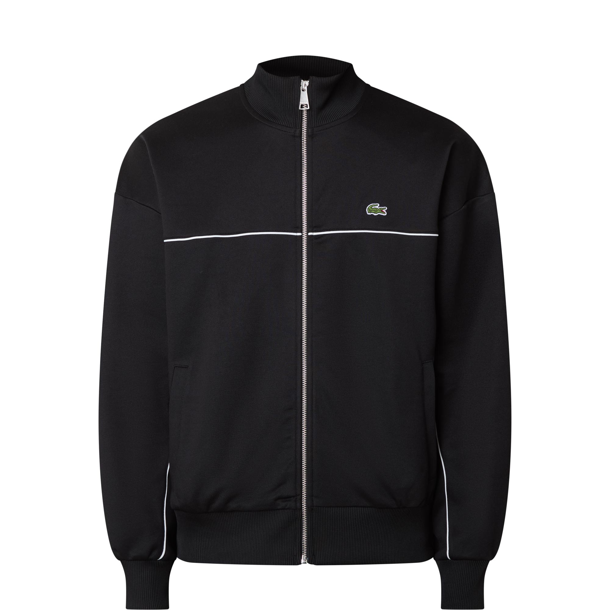 Croc Logo Trim Accent Zipped Sweatshirt