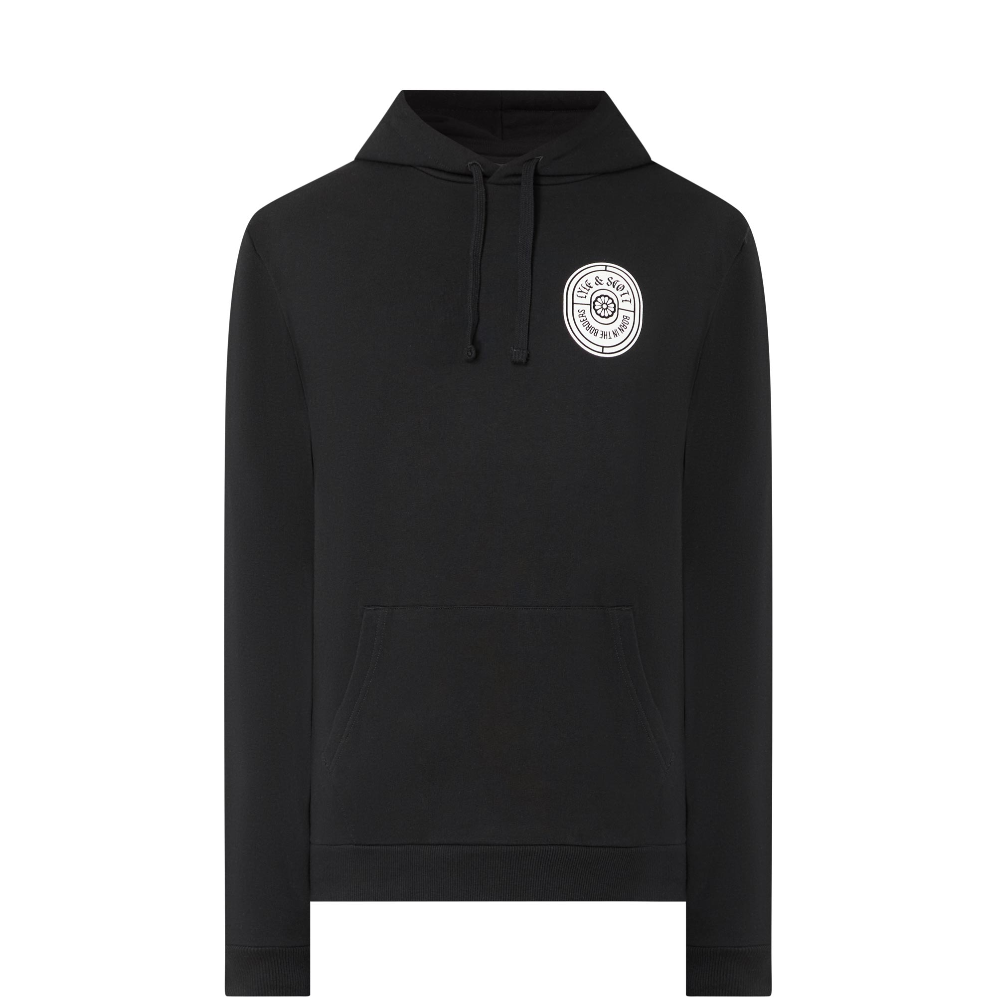 Border Logo Drawstring Hoodie