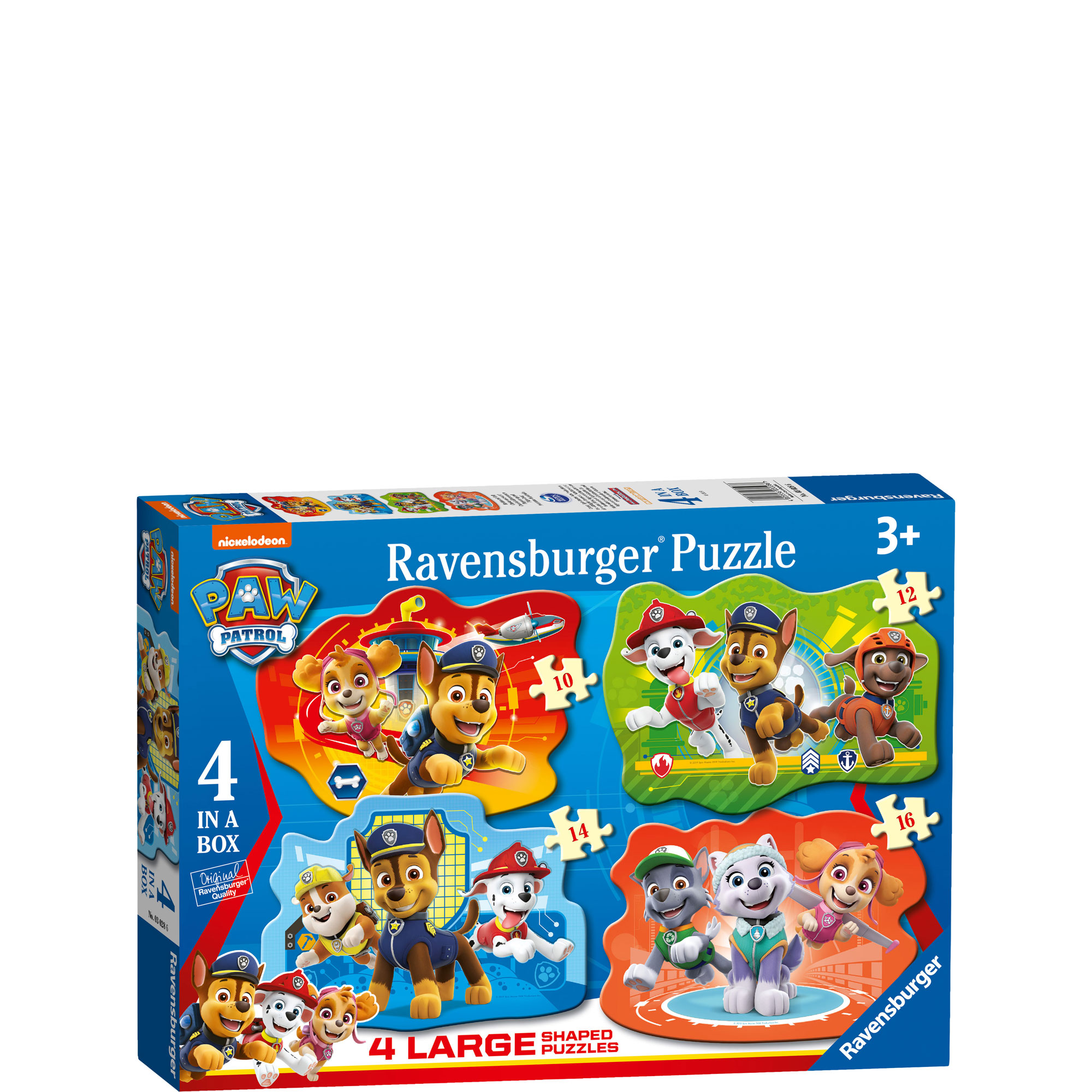 Paw Patrol: Four Large Shaped Jigsaw Puzzles