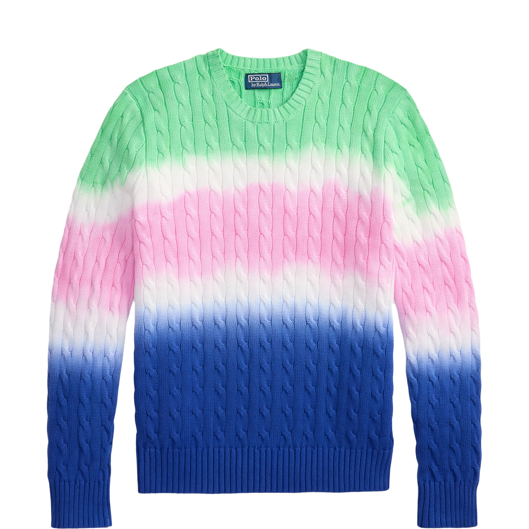Dip-Dyed Cable Knit Sweater