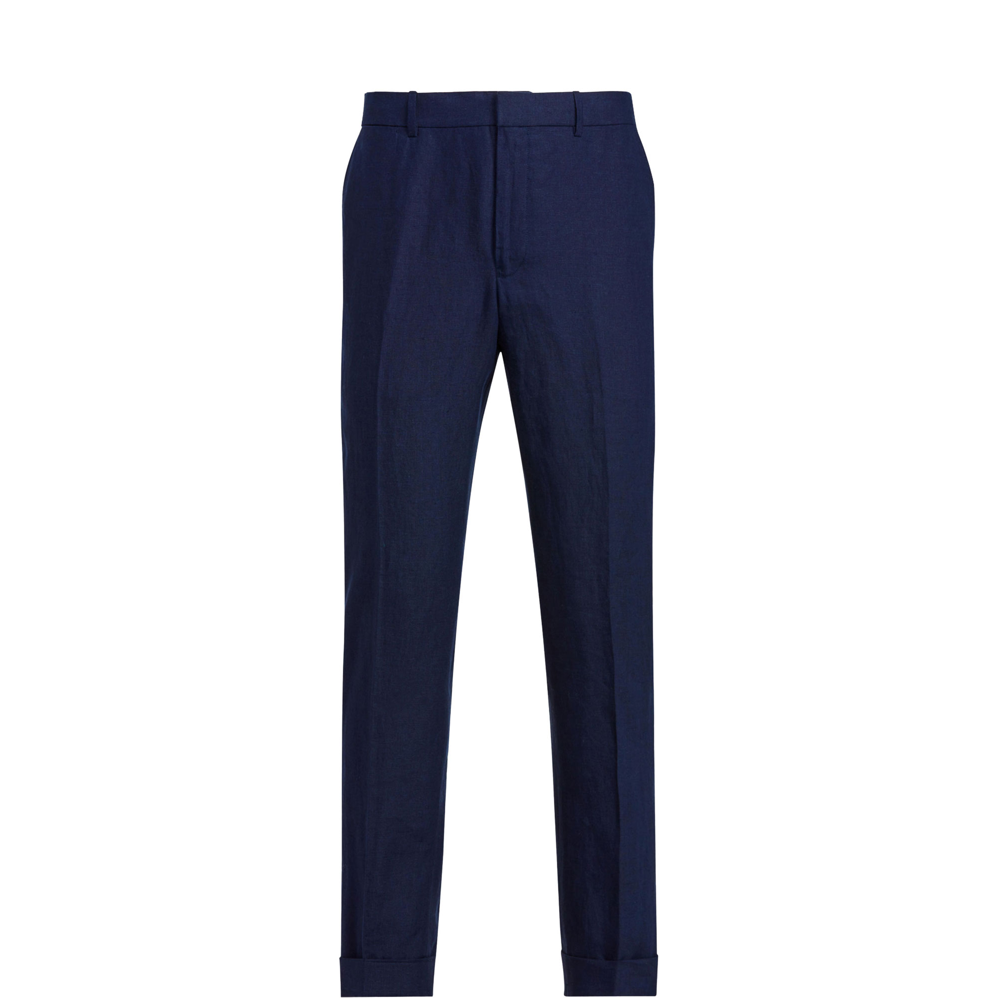 Textured Slub Linen Suit Trousers