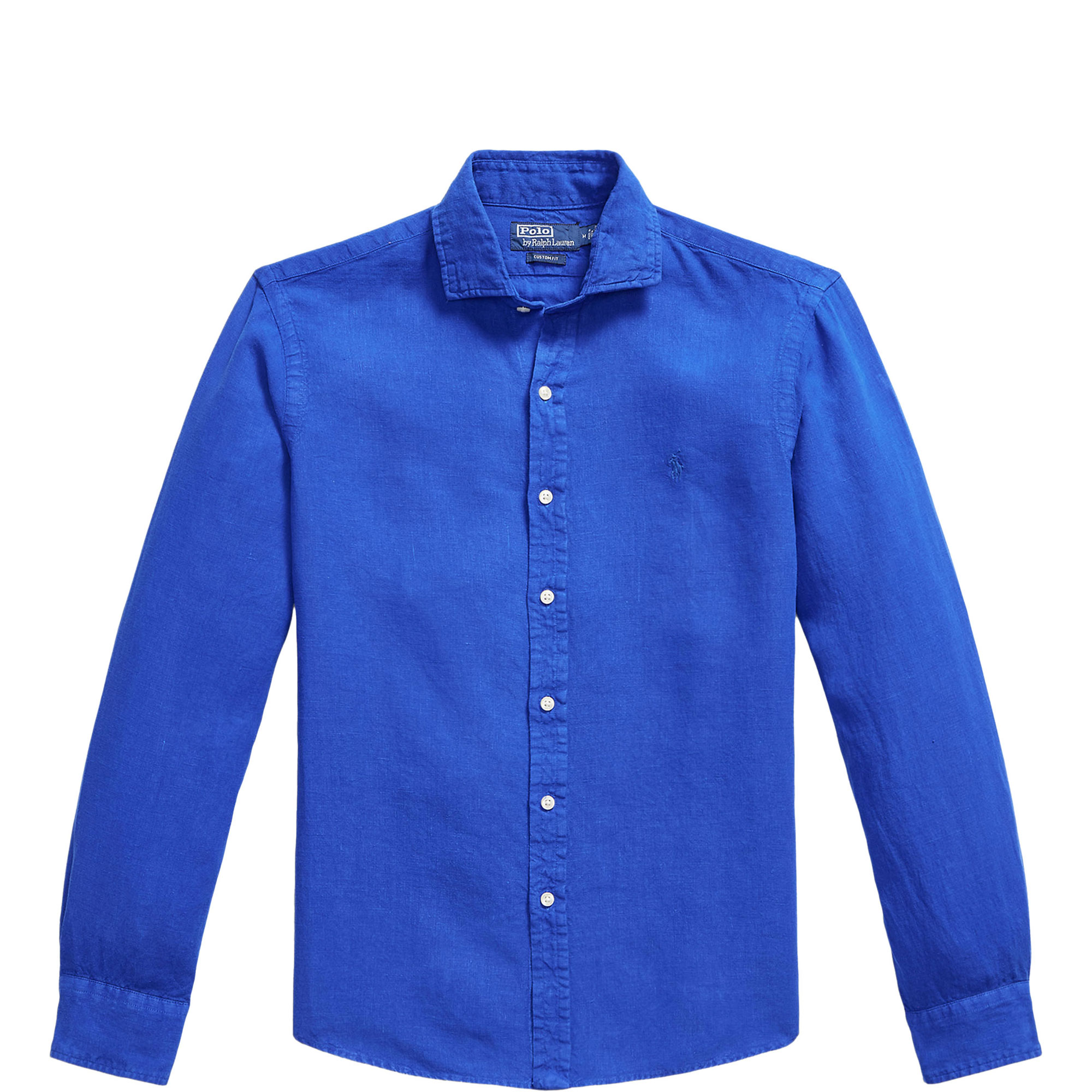 Pony Logo Slub Linen Casual Shirt