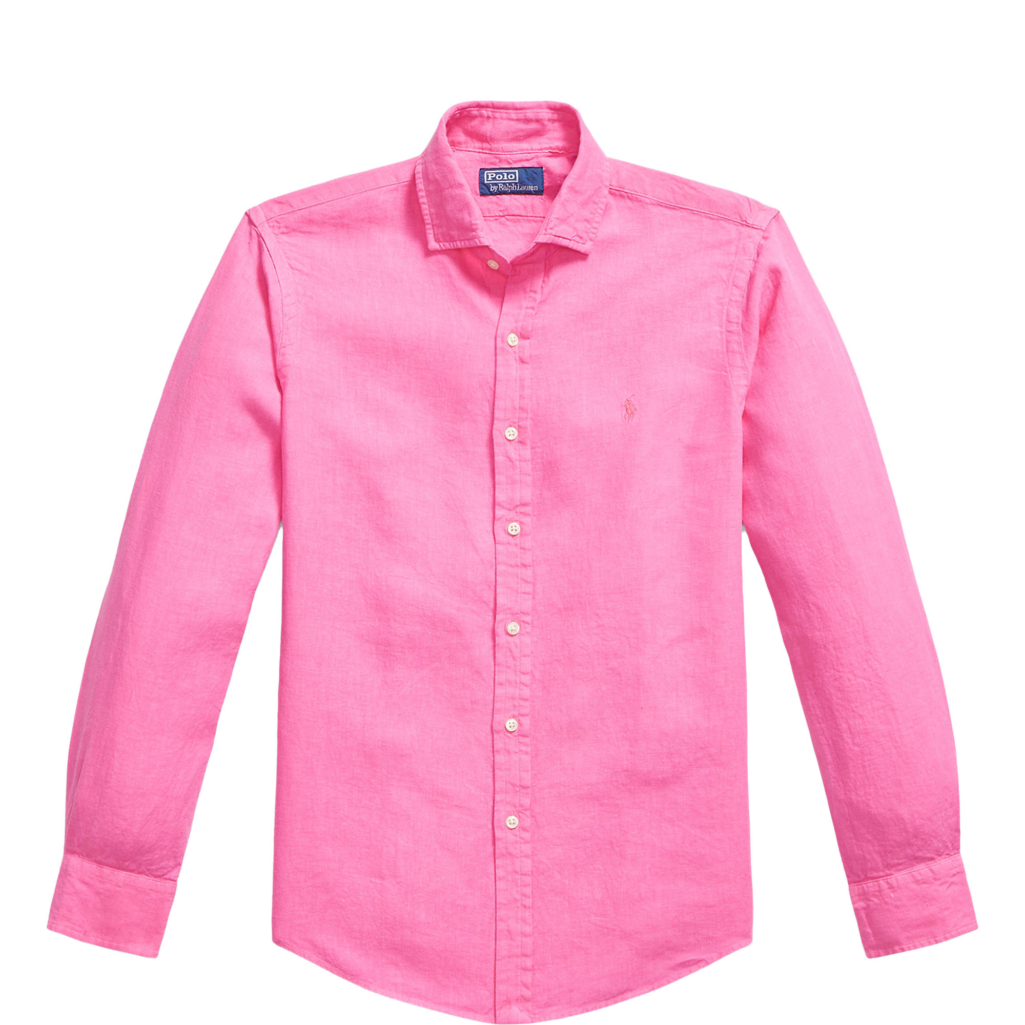 Pony Logo Slub Linen Casual Shirt