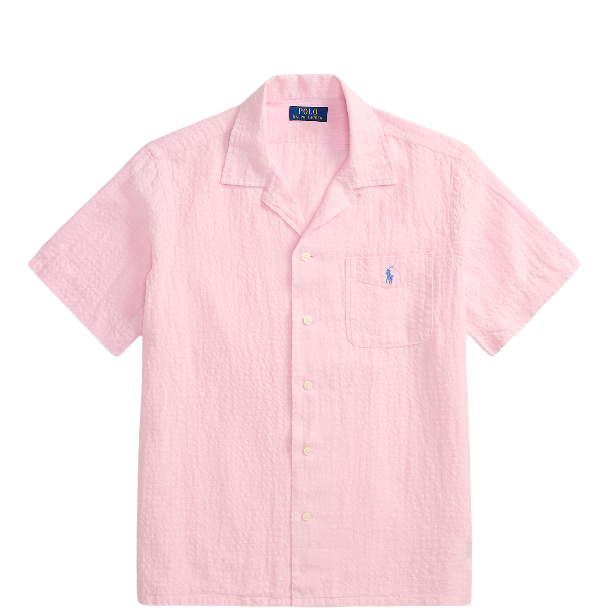 Pony Logo Seersucker Casual Shirt