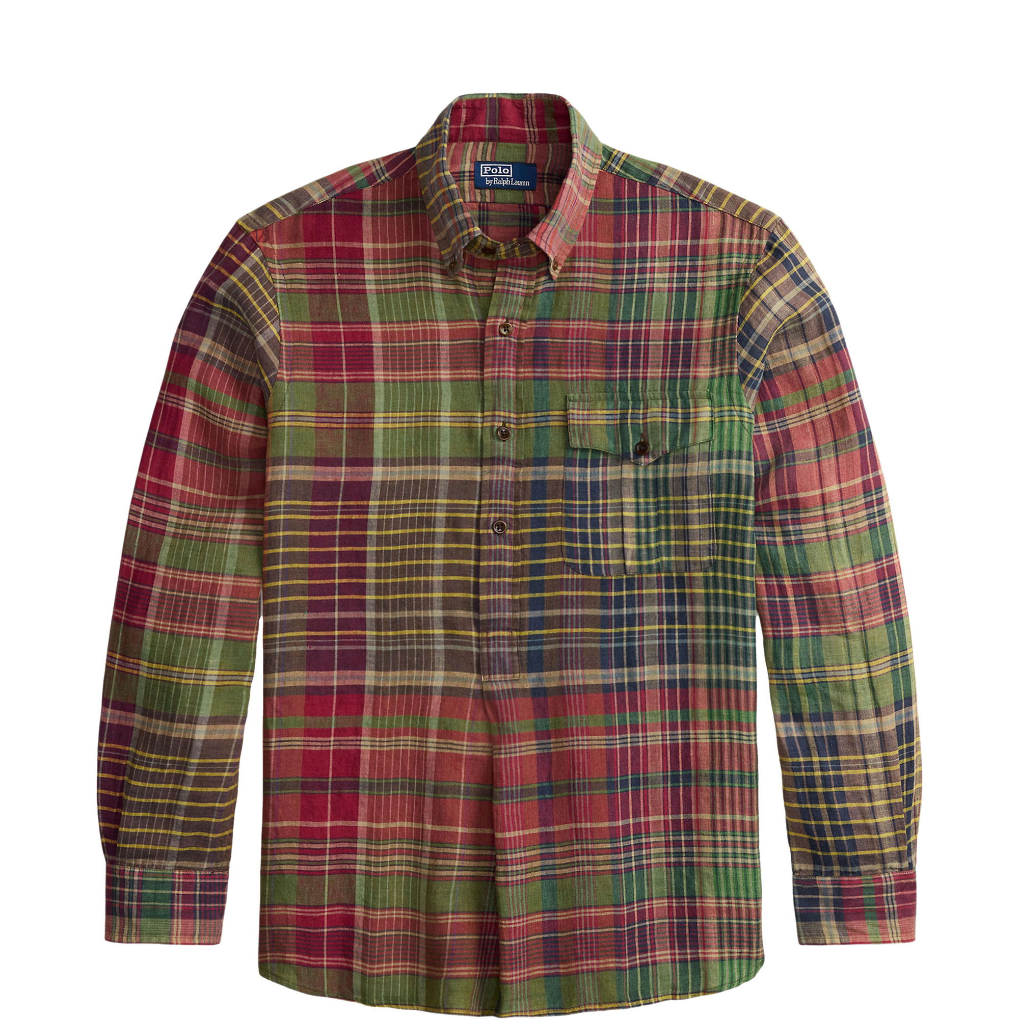 Check Classic Fit Linen Popover Shirt