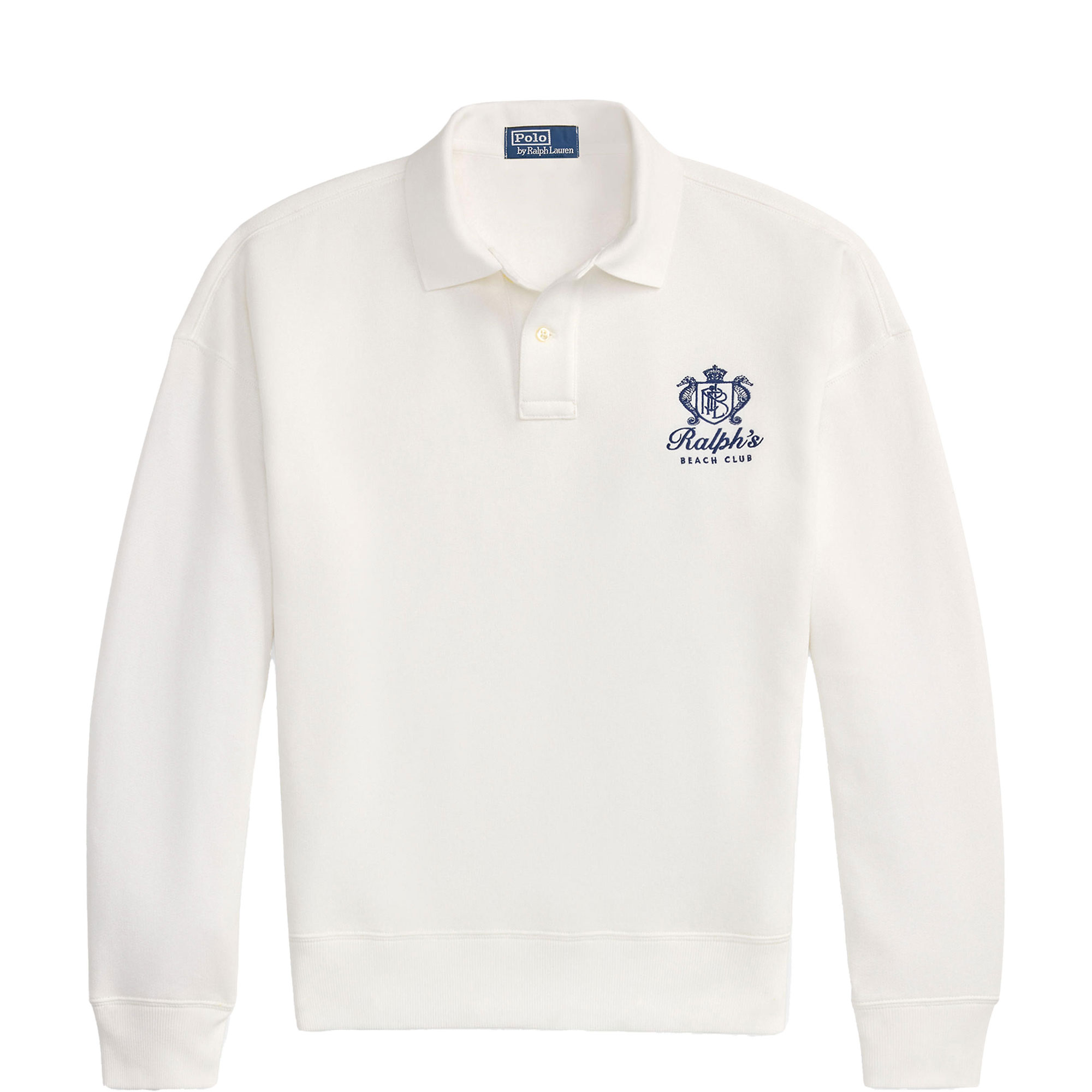 Crest Logo Polo Fleece Sweatshirt