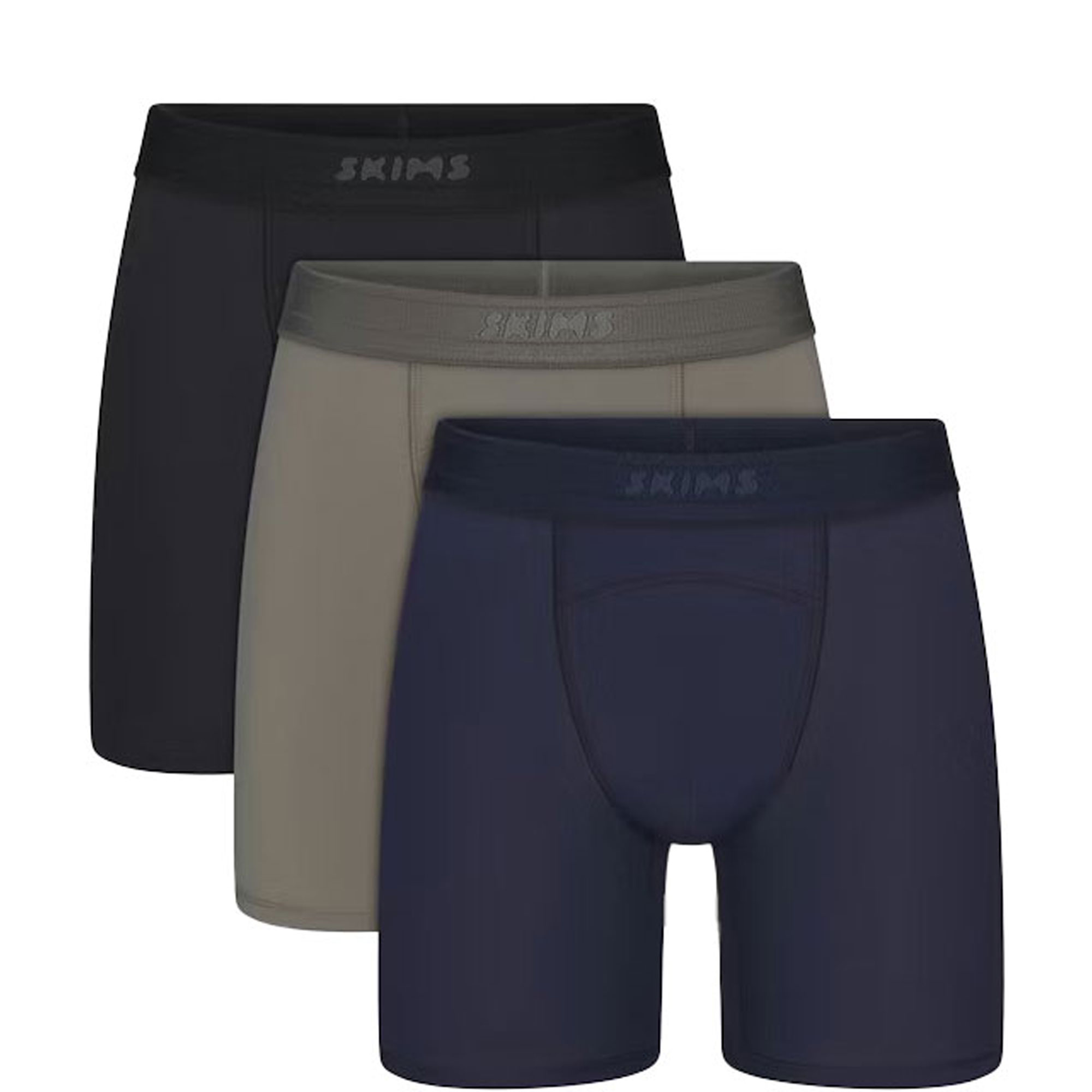 5" Boxer Briefs Three-Pack Navy Gunmetal Multi