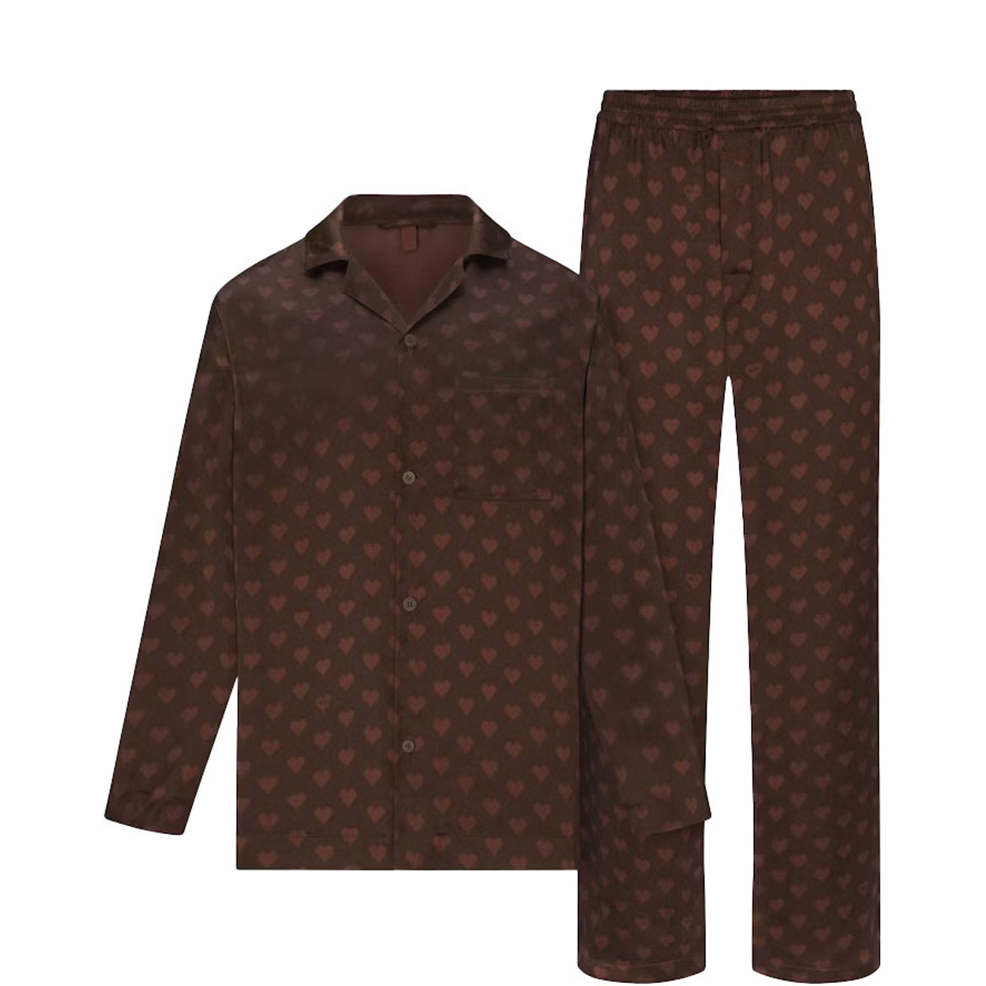 Long Sleep Set Cocoa Heart Halfdrop