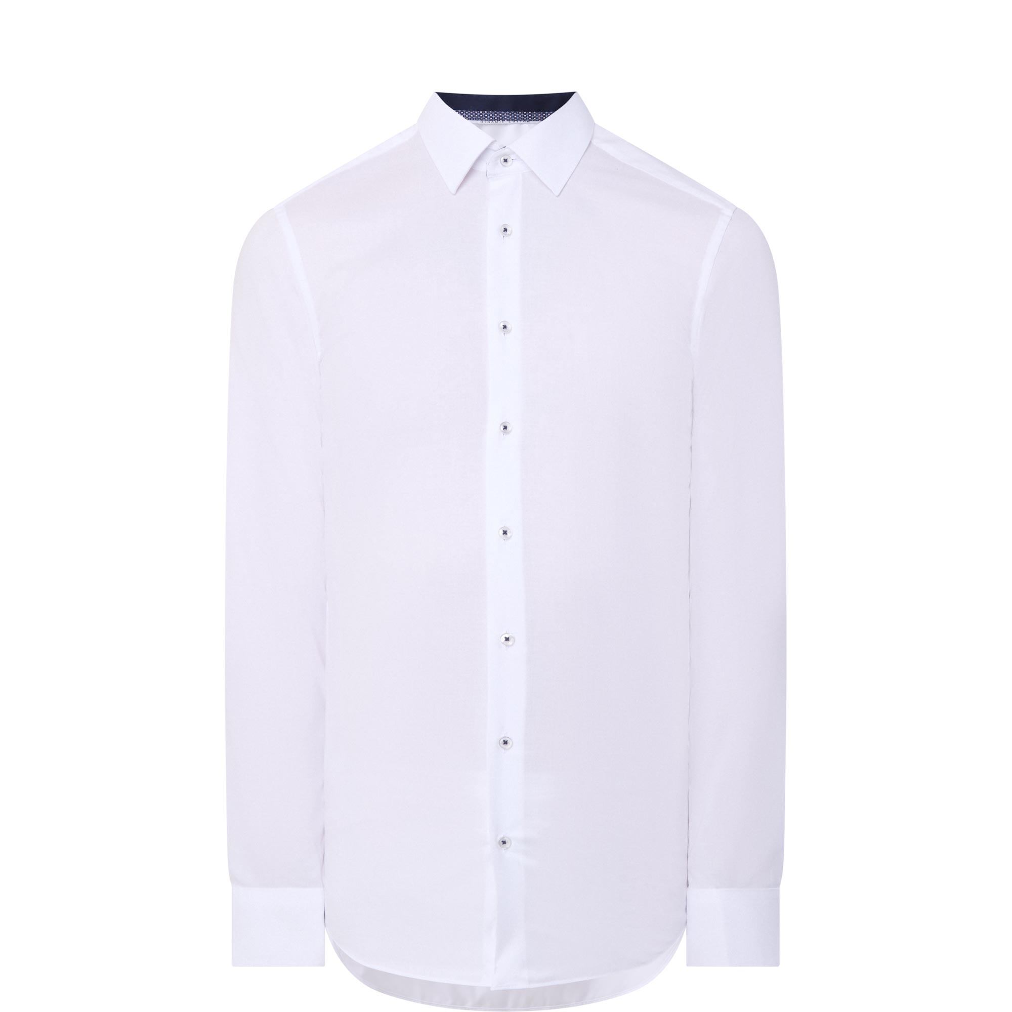 Placket Trim Single Cuff Formal Shirt