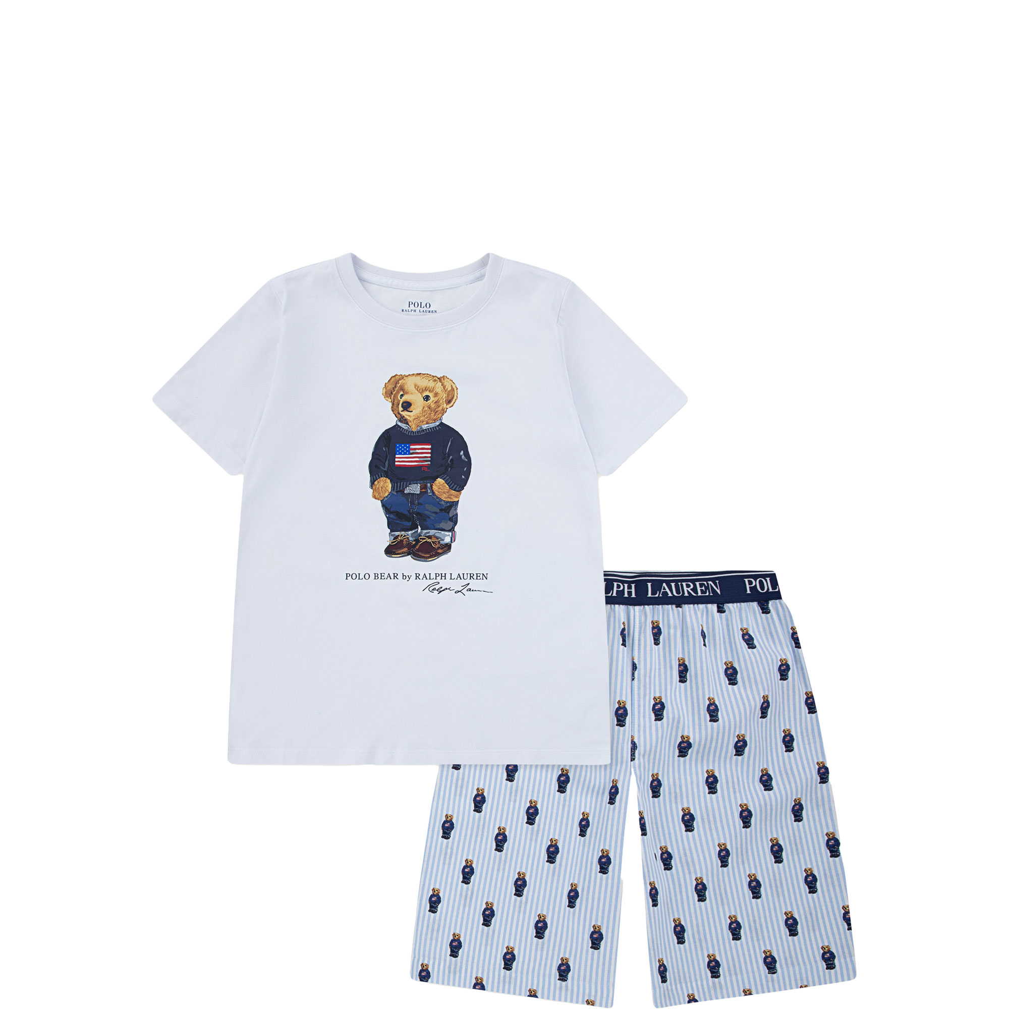 Polo Bear Logo Two-Piece Sleep Set