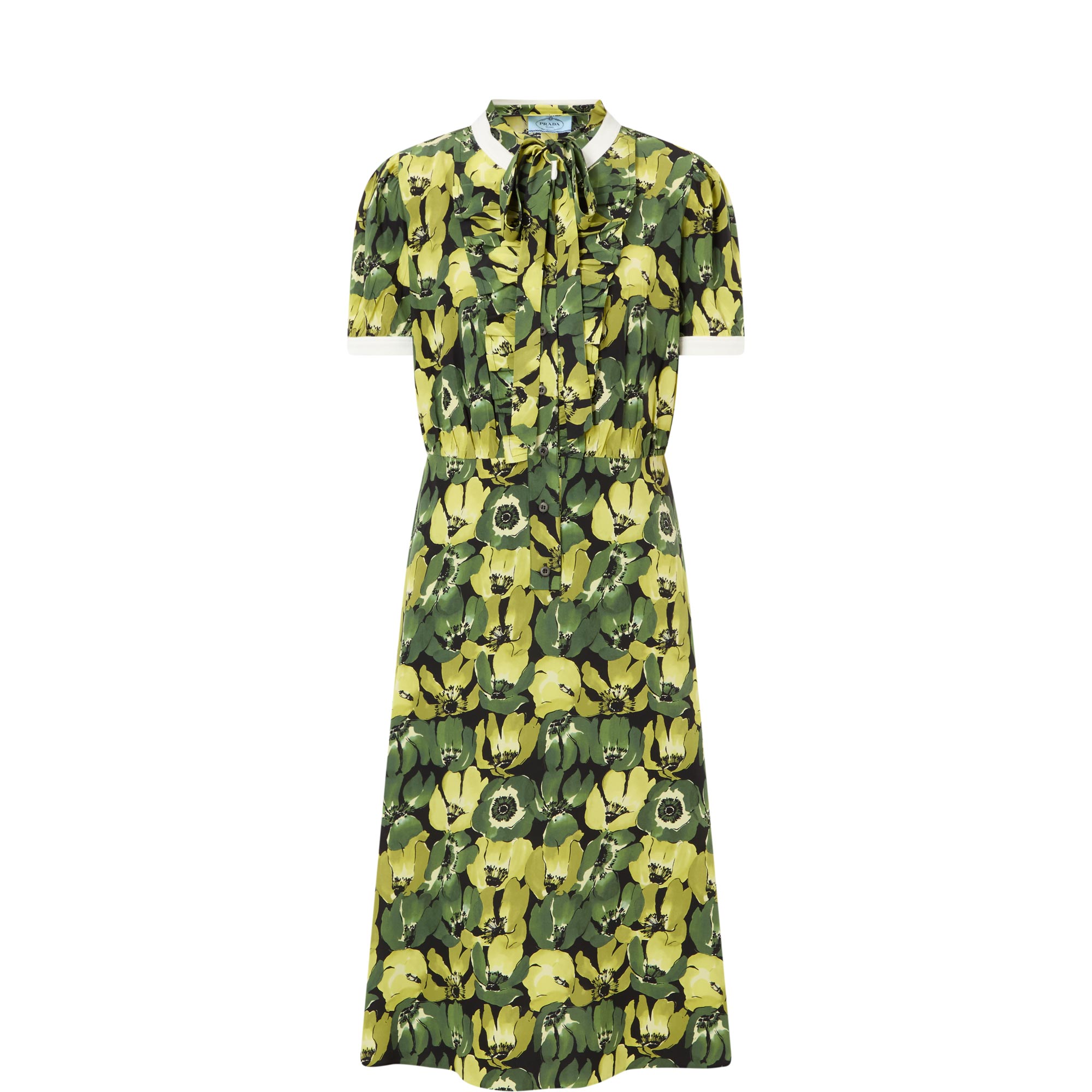 Floral Silk Shirt Dress