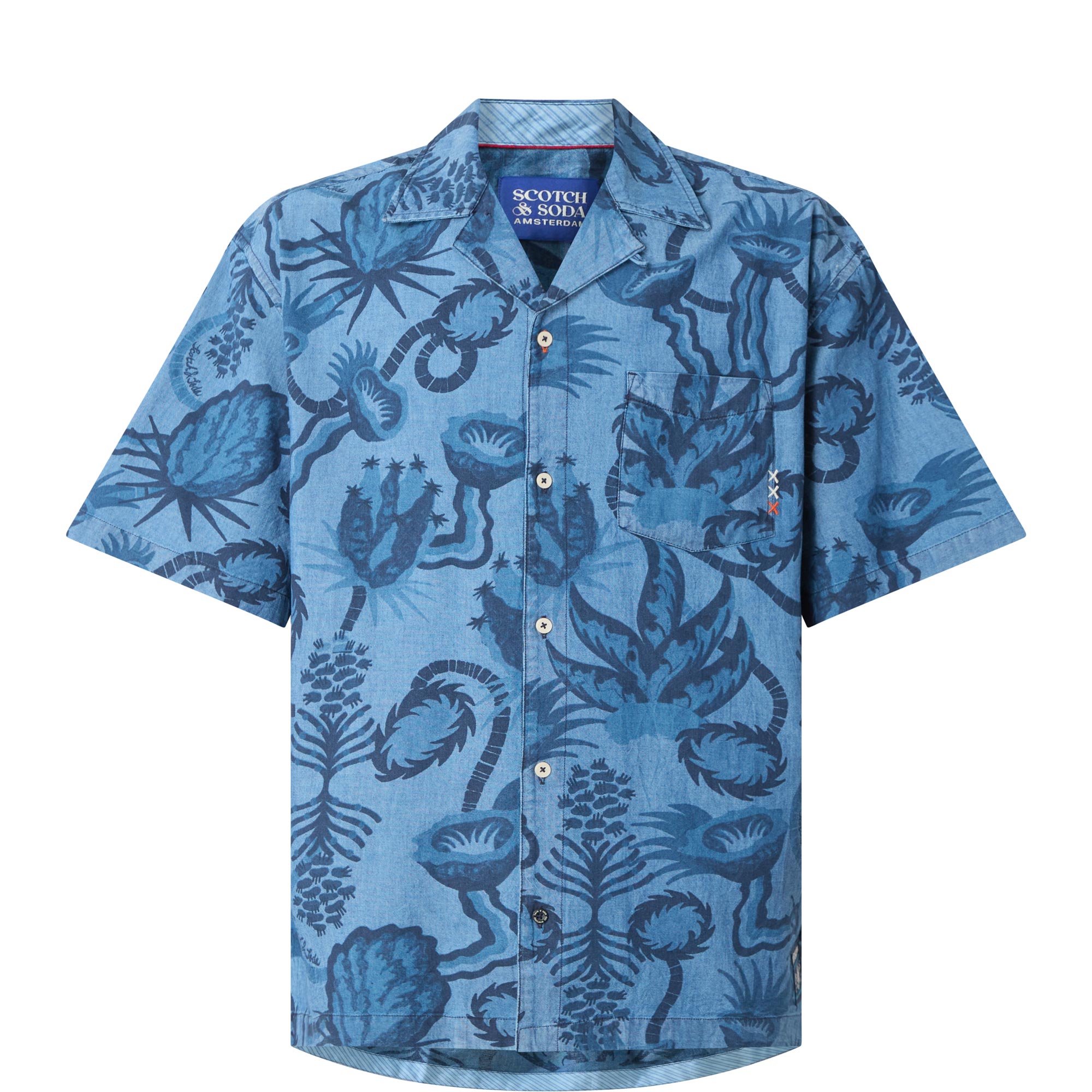 Printed Chambray Shirt