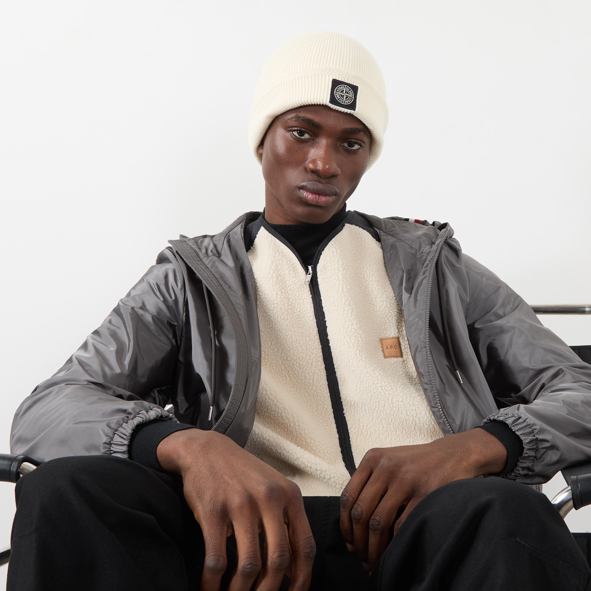 Logo Patch Beanie Hat