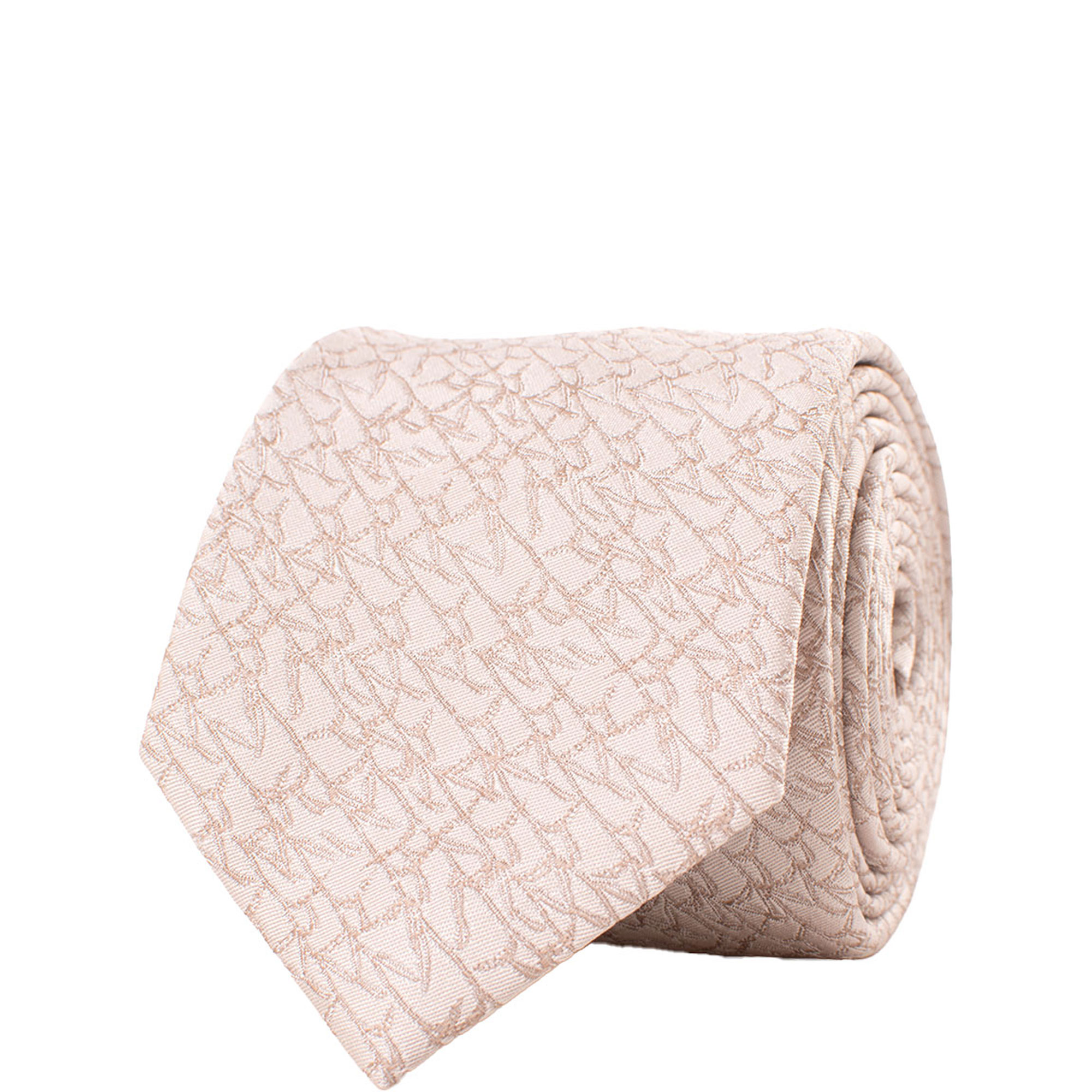 Ginesio Bamboo Leaves Silk Tie