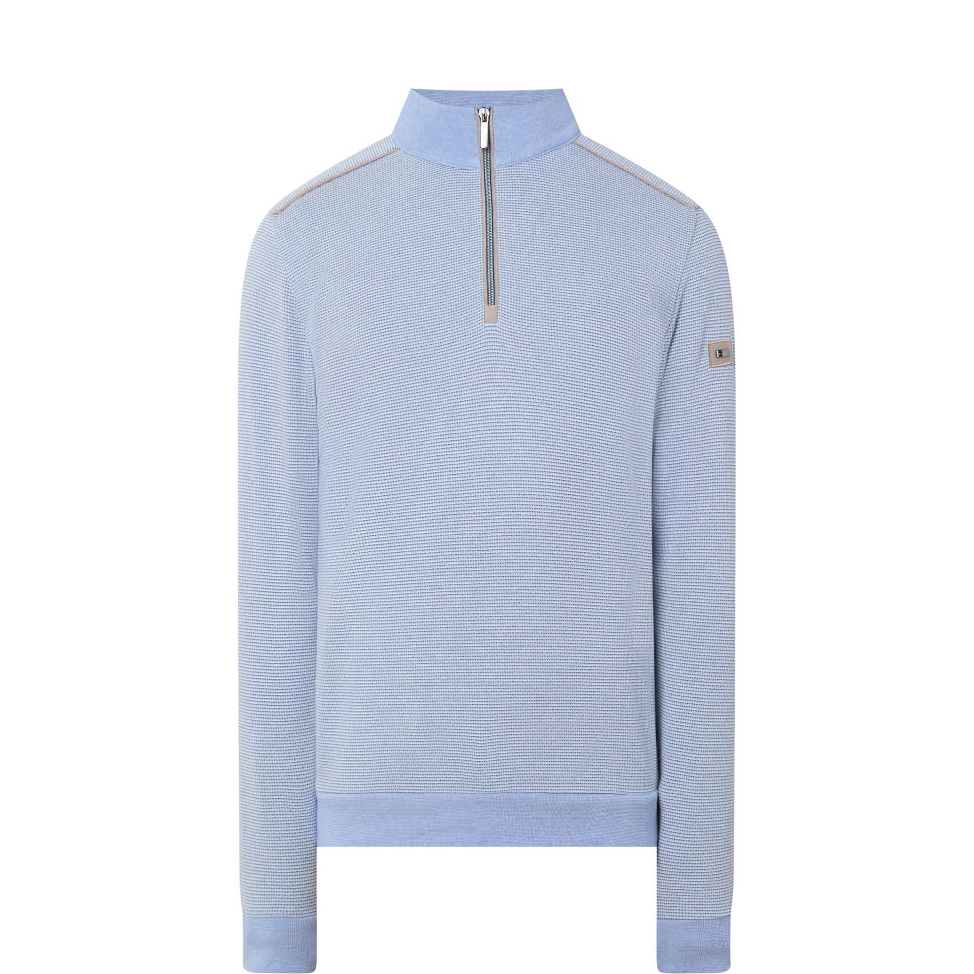 Pin-Dot Half-Zip Sweater