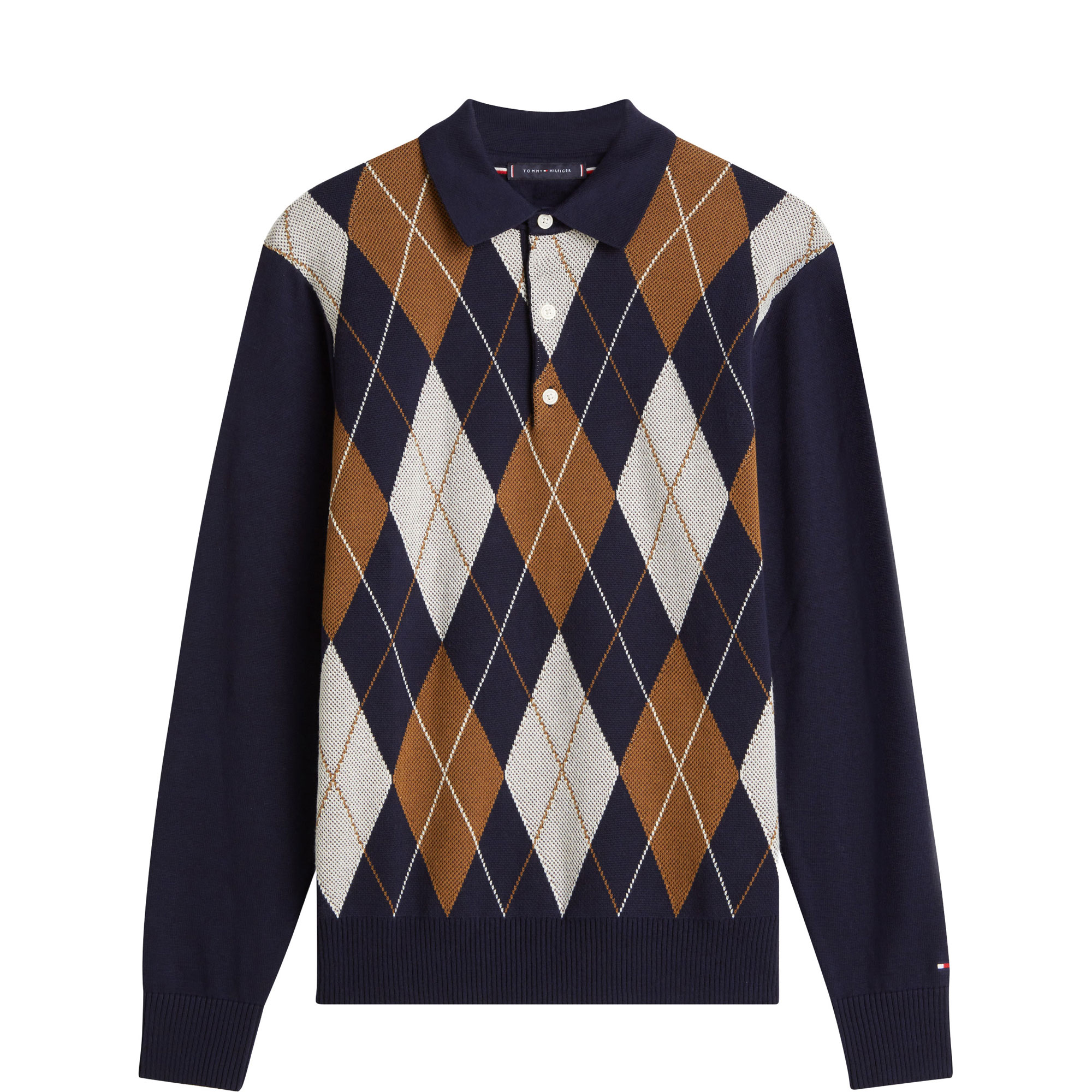 Flag Logo Argyle Rugby Sweater