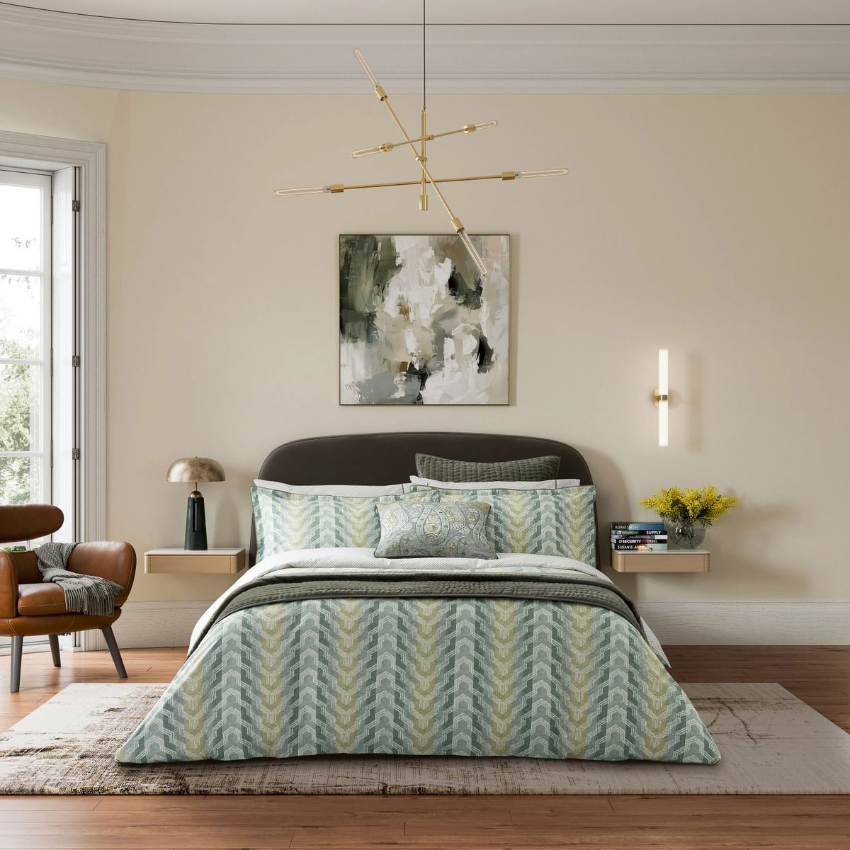 Reya Duvet Set Green