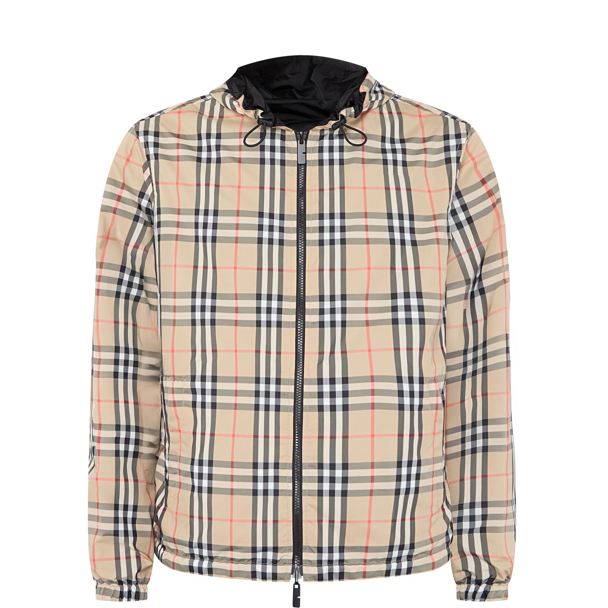 Reversible Check Print Windbreaker