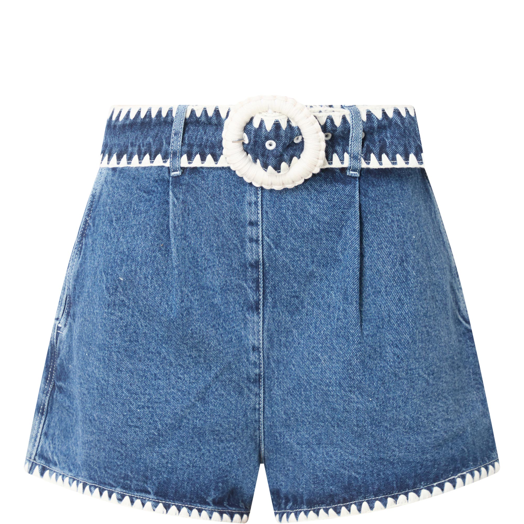 Crochet Detail Denim Shorts