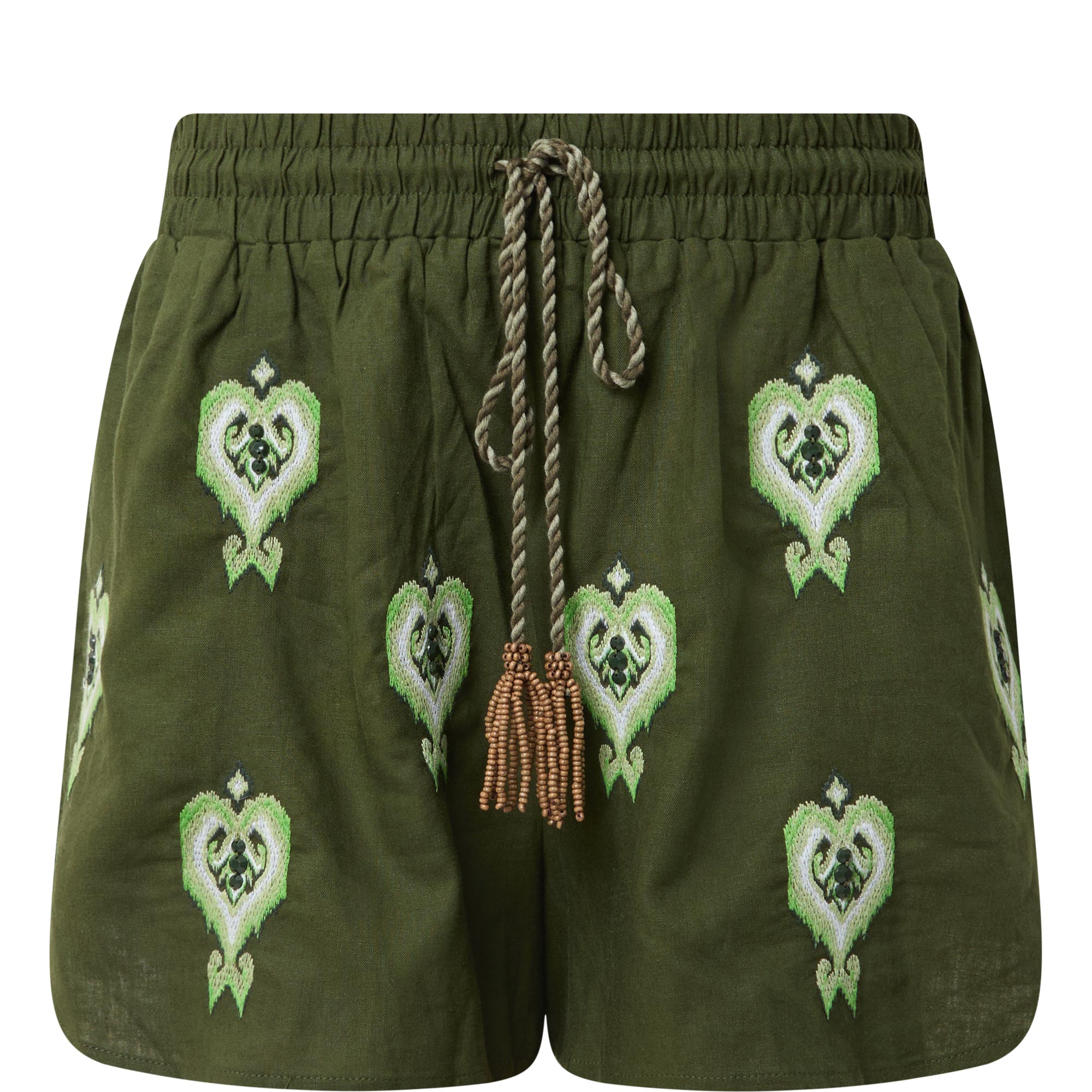 Heart Embroidered Shorts
