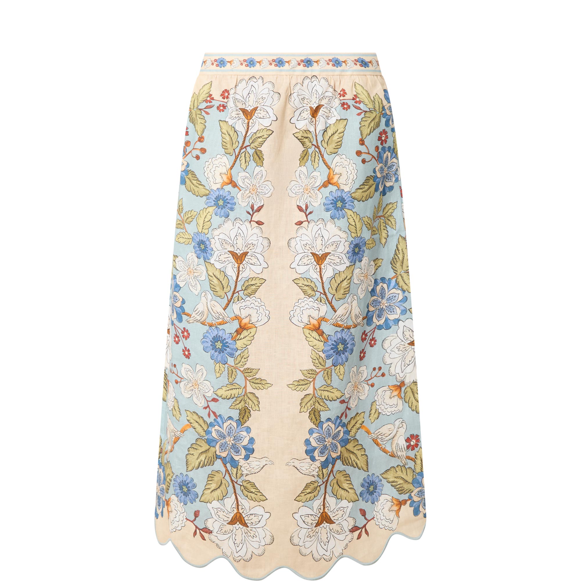 Garden Scarf Flared Skirt