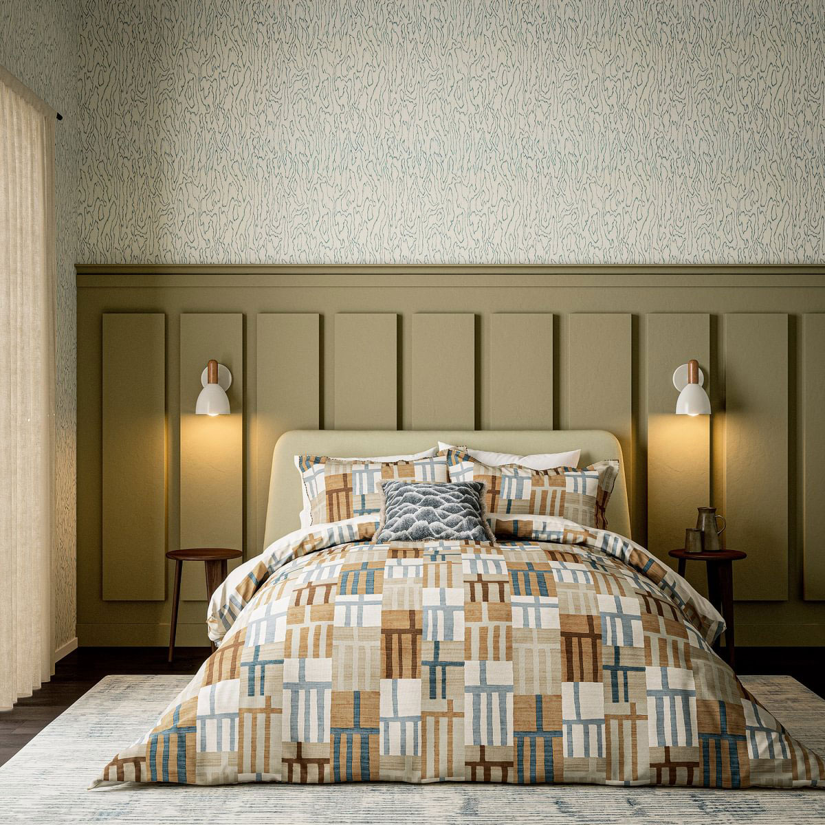 Monolith Duvet Set Amber & Sky