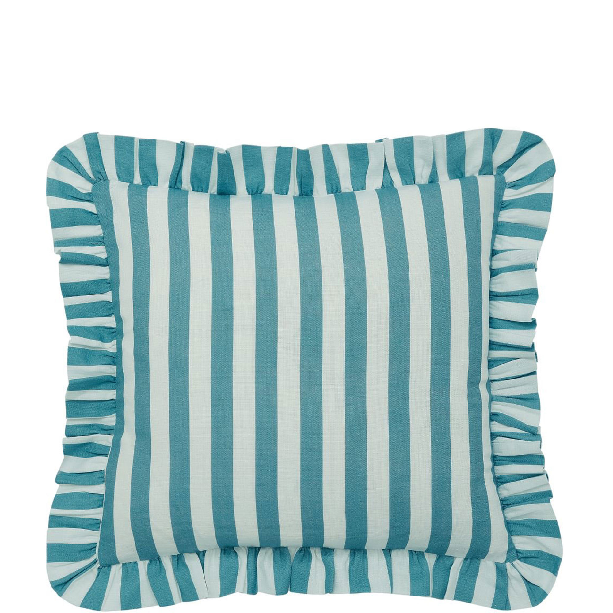 Candy Stripe Cushion Aqua