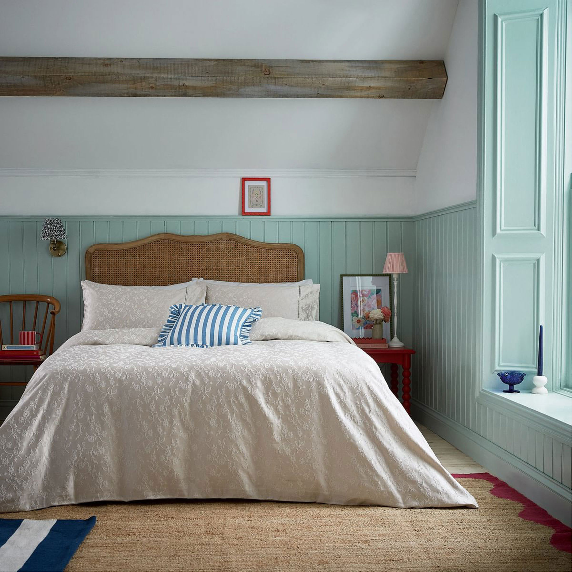 Floral Trail Duvet Set Linen