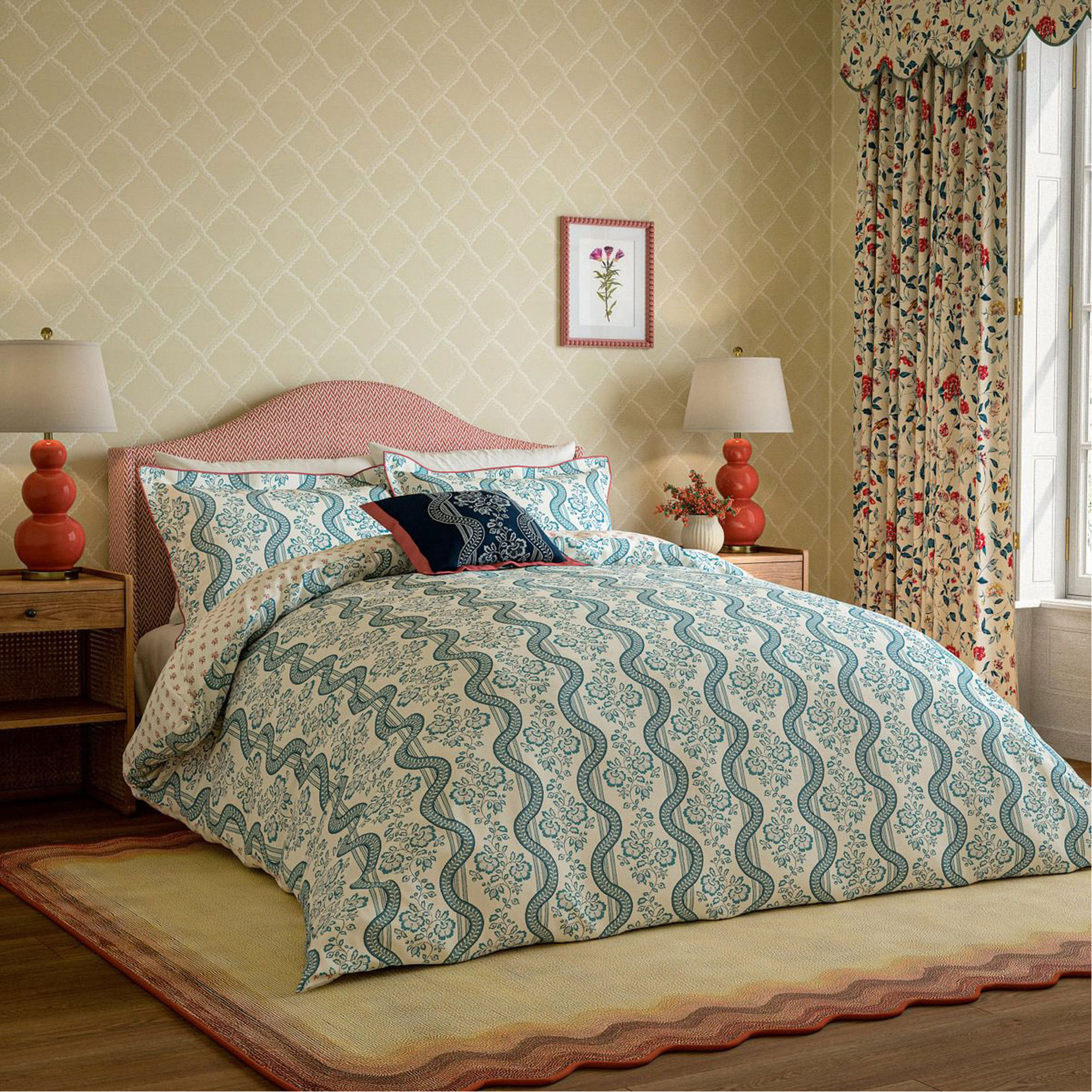Aubery Duvet Set Indigo