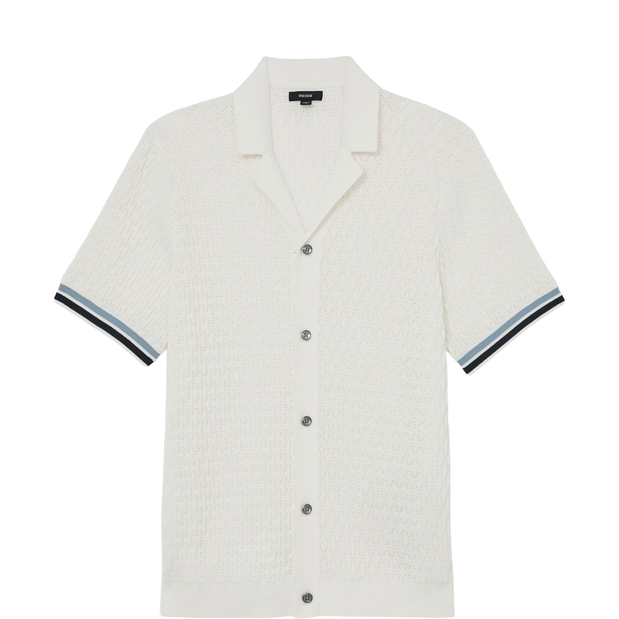 Bilsby Tipped Geometric-Knit Shirt