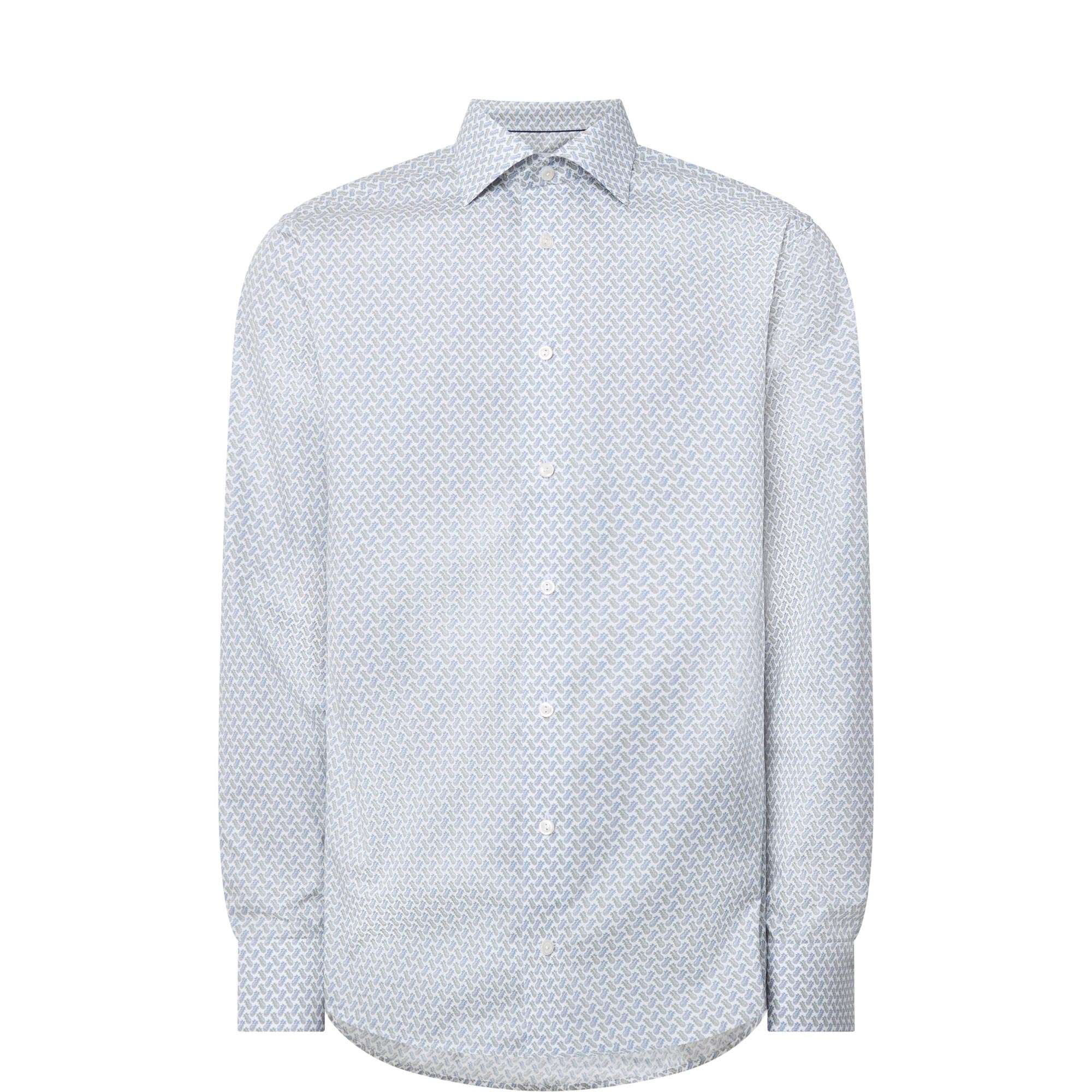 Pineapple Motif Signature Twill Shirt